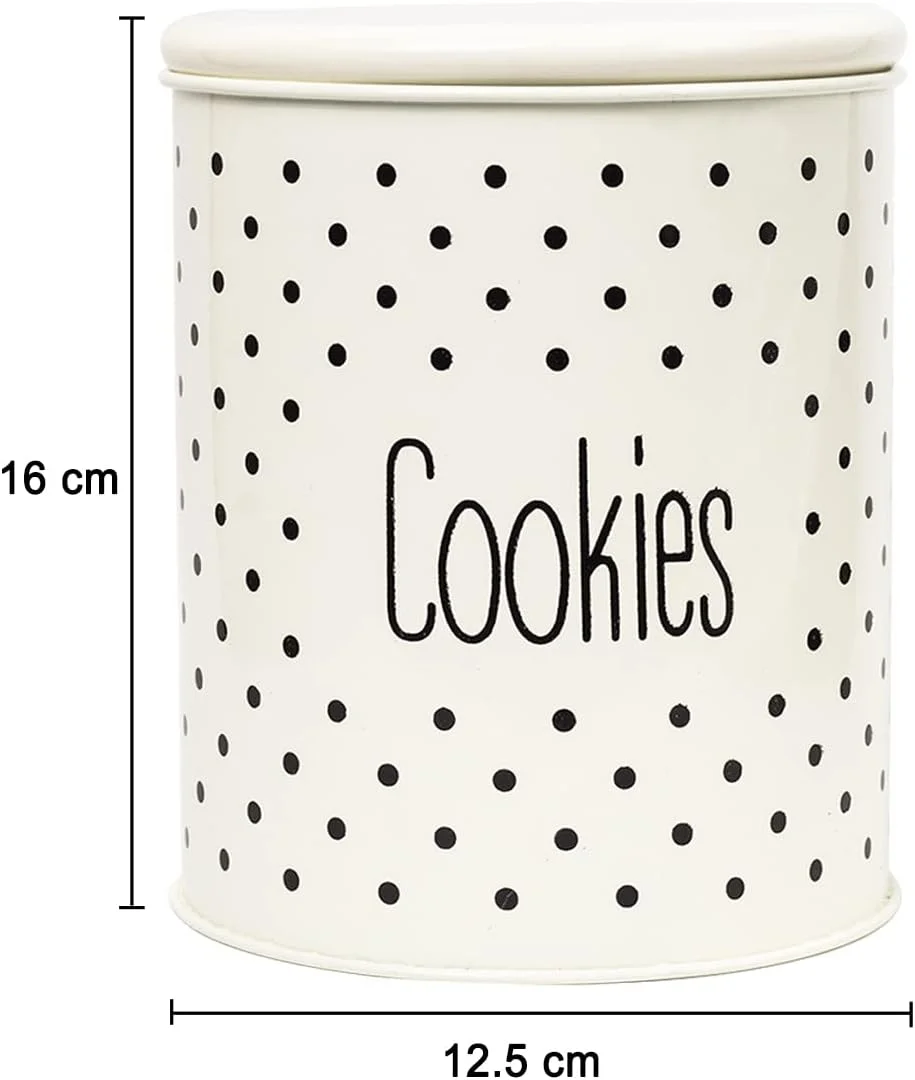 ست 2 عددی جا کوکی و نمکین فلزی عاجی Market99 (حجم هر کدام 1700 میلی لیتر) | ظروف استوانه ای درب دار | ظروف شیک آشپزخانه برای تنقلات، میوه های خشک و نظم دهی به مواد غذایی ست 2 عددی جا کوکی و نمکین فلزی عاجی Market99 (حجم هر کدام 1700 میلی لیتر) | ظروف استوانه ای درب دار | ظروف شیک آشپزخانه برای تنقلات، میوه های خشک و نظم دهی به مواد غذایی