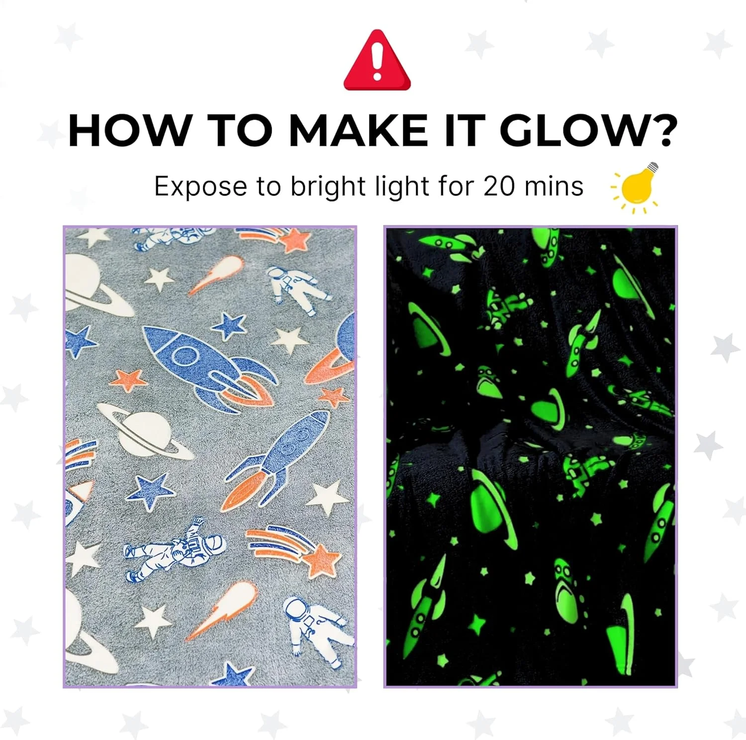 پتوی شب‌تاب کودکانه فامیو سایز کوئین - طرح موشک | 200x152 سانتی‌متر، 0-15 سال | پتو پشمی نرم و لطیف | پتوی شب‌تاب دنج و گرم مناسب تمام فصول | هدیه ایده‌آل برای پسران و دختران (خاکستری)