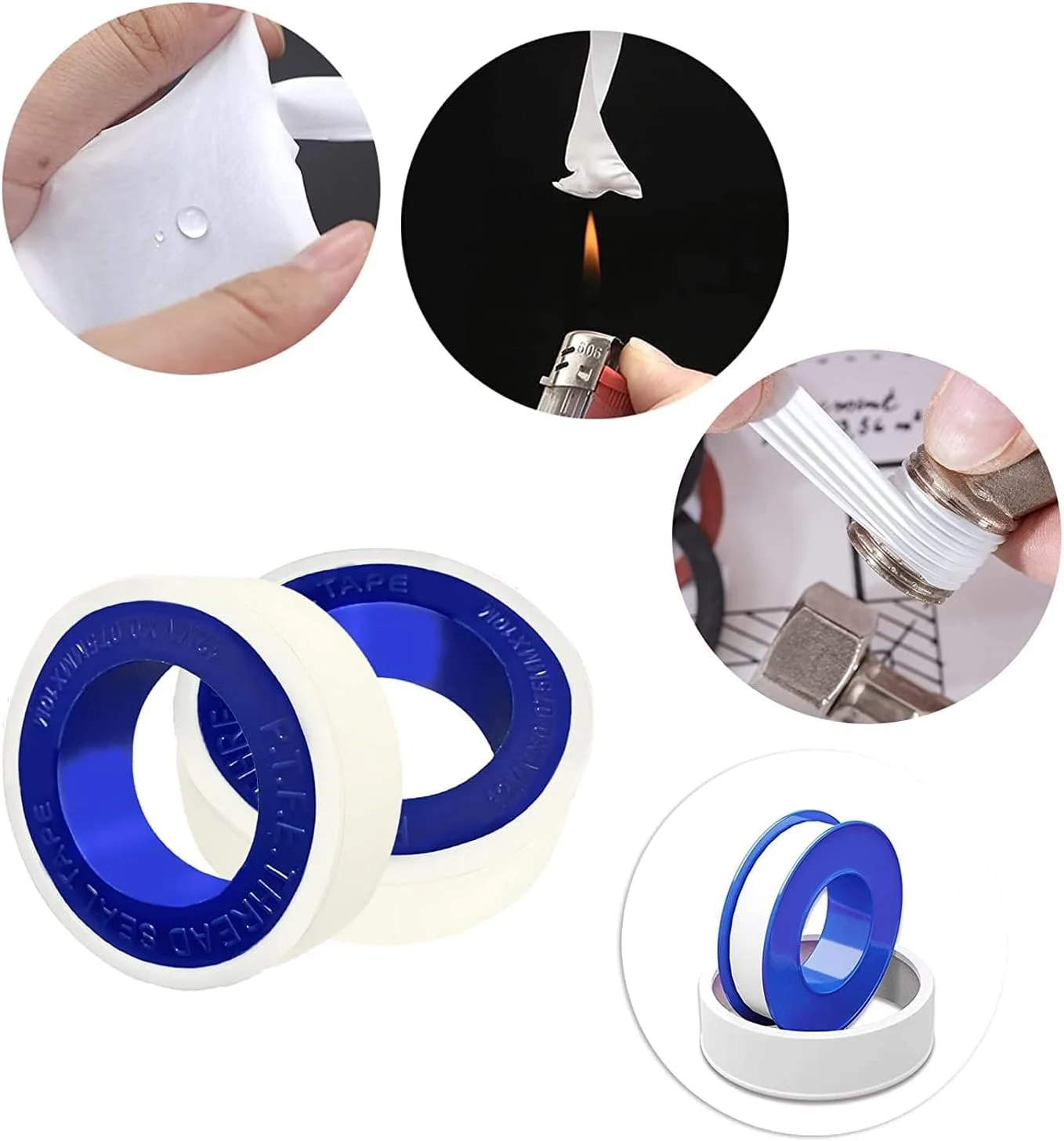 نوار تفلون 10 عددی BetterJonny، نوار لوله رزوه PTFE 12 میلی متر در 10 متر برای لوله کش ها، نوار درزگیر برای لوله آب نشتی، سر دوش، خطوط گاز، لوله کشی، سر هوا، مقاوم در برابر دما و فشار بالا نوار تفلون 10 عددی BetterJonny، نوار لوله رزوه PTFE 12 میلی متر در 10 متر برای لوله کش ها، نوار درزگیر برای لوله آب نشتی، سر دوش، خطوط گاز، لوله کشی، سر هوا، مقاوم در برابر دما و فشار بالا