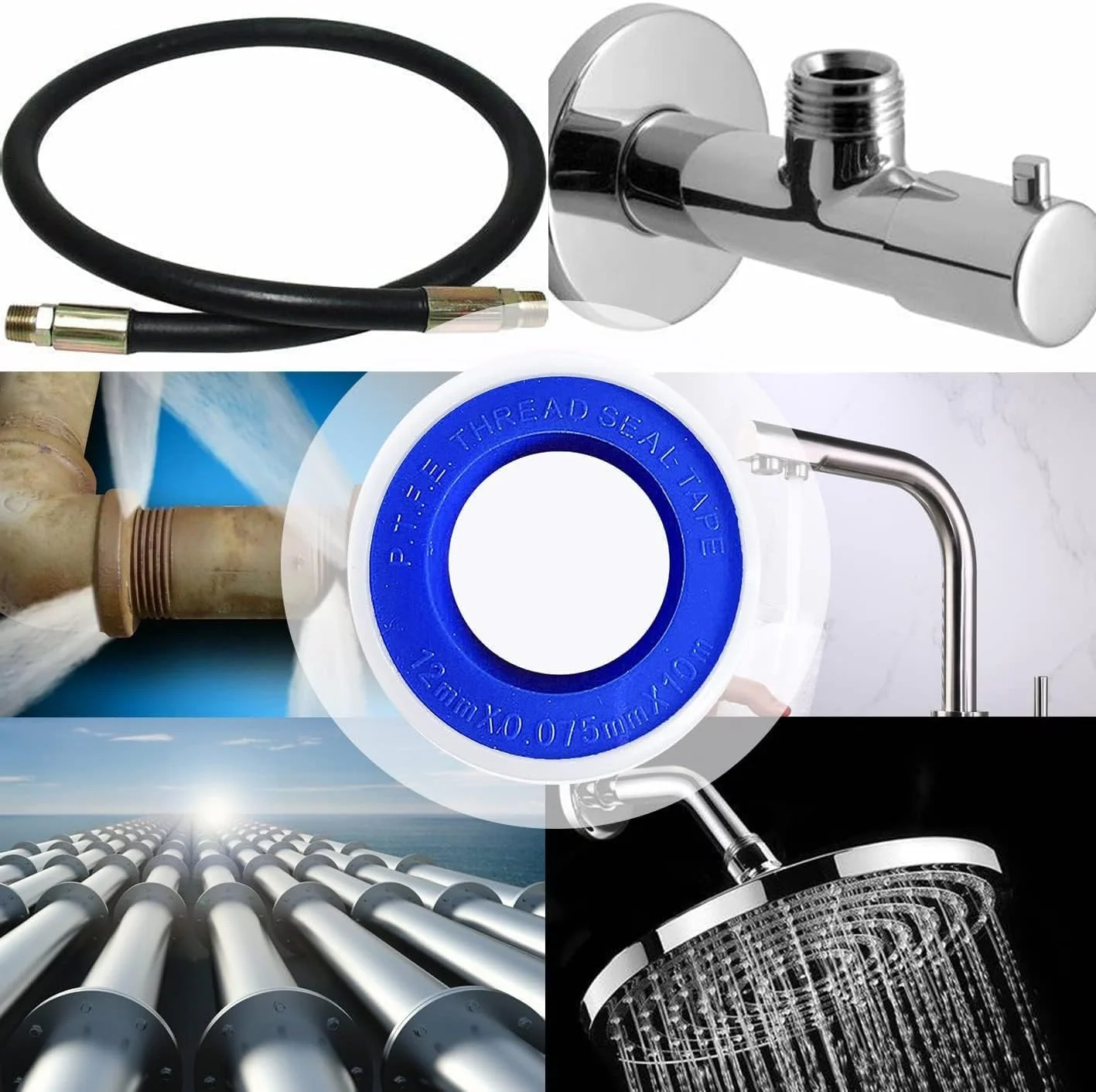 نوار تفلون 10 عددی BetterJonny، نوار لوله رزوه PTFE 12 میلی متر در 10 متر برای لوله کش ها، نوار درزگیر برای لوله آب نشتی، سر دوش، خطوط گاز، لوله کشی، سر هوا، مقاوم در برابر دما و فشار بالا نوار تفلون 10 عددی BetterJonny، نوار لوله رزوه PTFE 12 میلی متر در 10 متر برای لوله کش ها، نوار درزگیر برای لوله آب نشتی، سر دوش، خطوط گاز، لوله کشی، سر هوا، مقاوم در برابر دما و فشار بالا