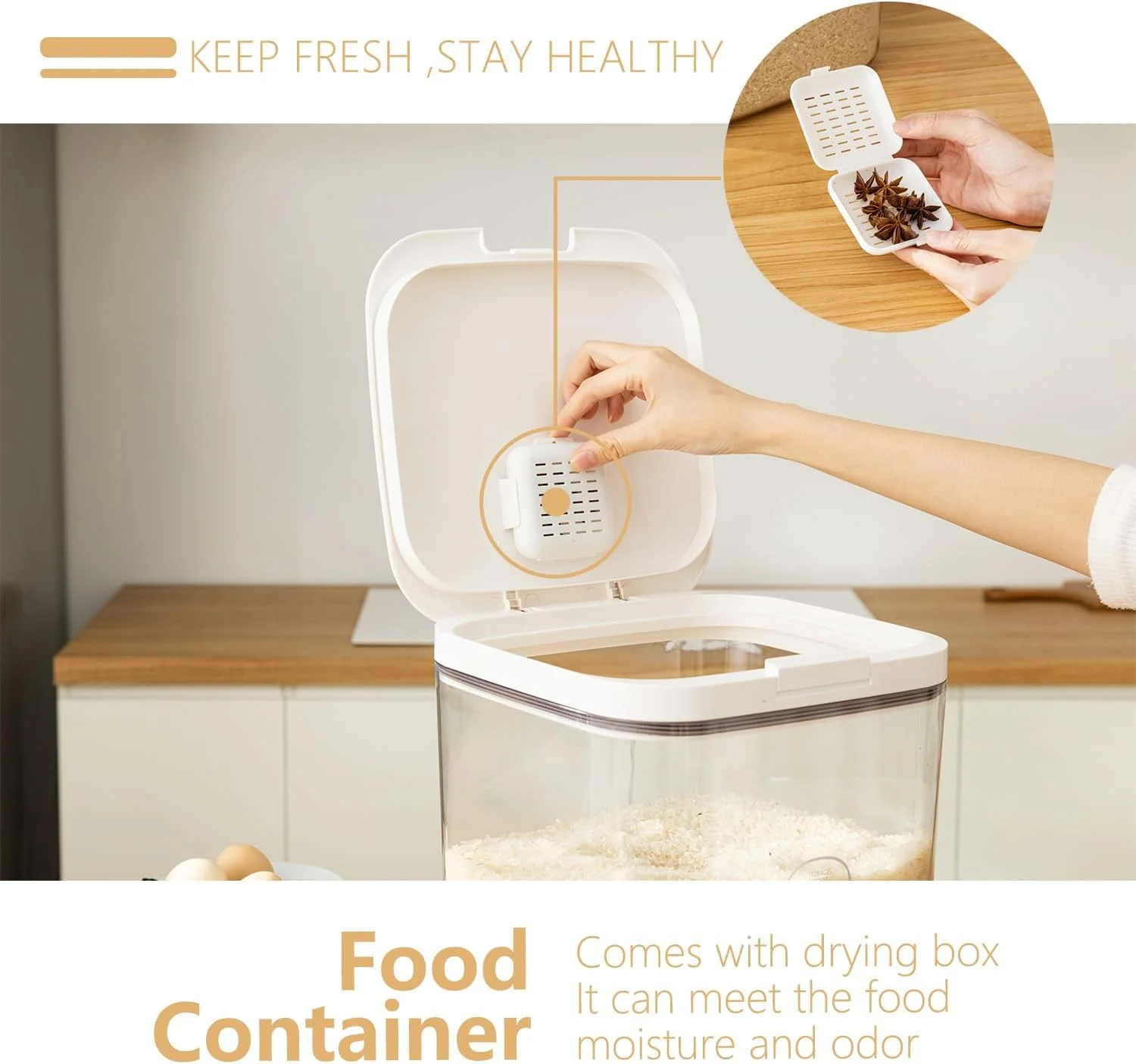 LivLab Flour Dispenser 10LBS - 5 L /5 QT /5 KG Rice Container Storage Food Cereal Container Bins Household for Kitchen Pantry Organization (5 L) LivLab Flour Dispenser 10LBS - 5 L /5 QT /5 KG Rice Container Storage Food Cereal Container Bins Household for Kitchen Pantry Organization (5 L)