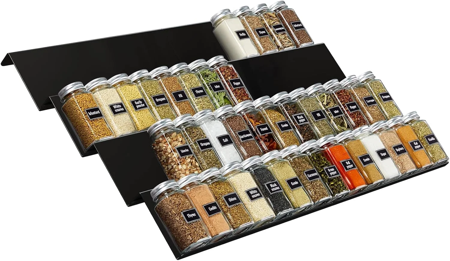 سازمان دهنده کشو ادویه Lifewit، قفسه ادویه برای داخل کشو، سینی نگهداری قابل تنظیم شیشه های چاشنی برای کابینت، قفسه 64 کشو اکریلیک برای آشپزخانه، روی میز، کابینت، 4 طبقه، مجموعه 8 عددی، مشکی سازمان دهنده کشو ادویه Lifewit، قفسه ادویه برای داخل کشو، سینی نگهداری قابل تنظیم شیشه های چاشنی برای کابینت، قفسه 64 کشو اکریلیک برای آشپزخانه، روی میز، کابینت، 4 طبقه، مجموعه 8 عددی، مشکی