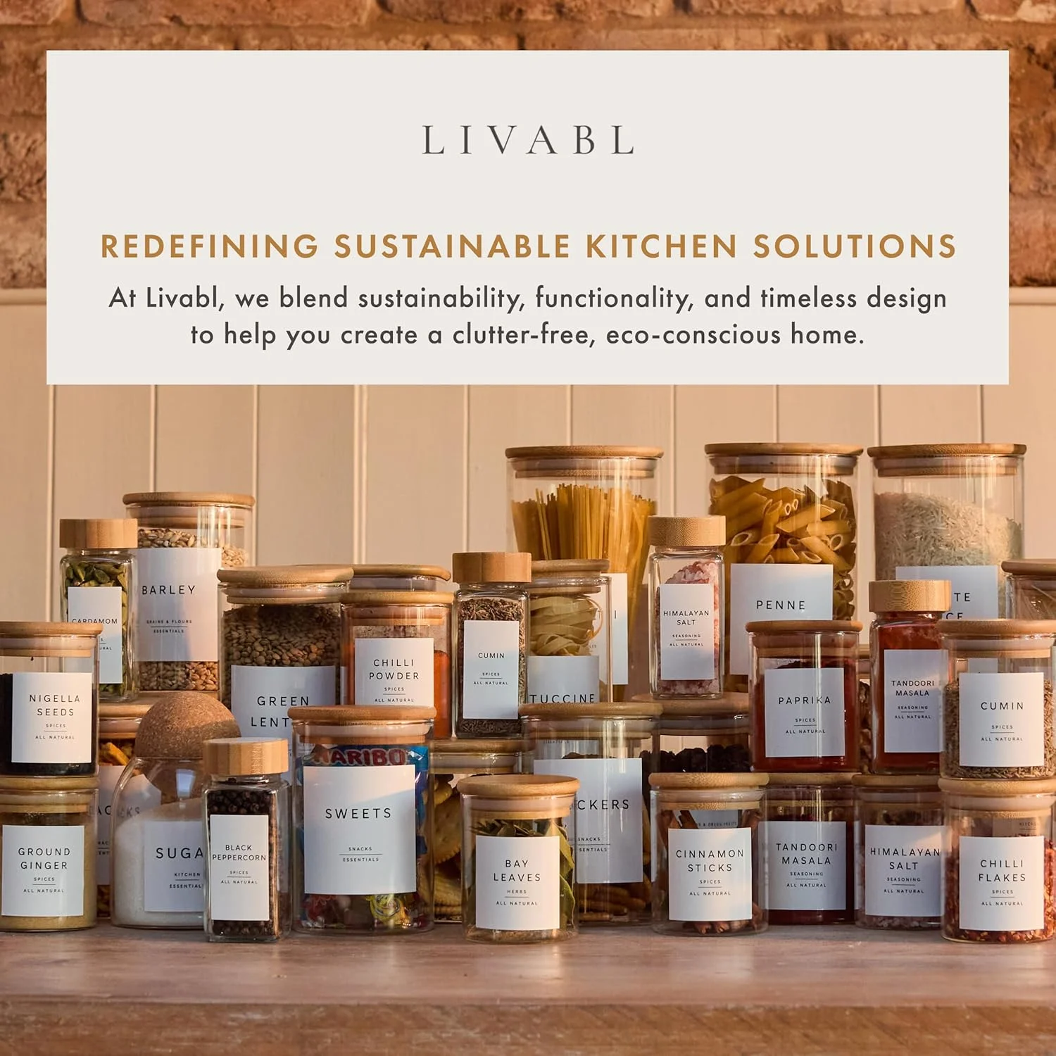 ظروف شیشه ای درب بامبو Livabl برای سازماندهی کابینت، ظروف شیشه ای ذخیره سازی، ظروف شیشه ای ذخیره سازی درب دار، شیشه مربا، شیشه پاستا، ظروف و بانکه های ذخیره سازی (3 لیتر) ظروف شیشه ای درب بامبو Livabl برای سازماندهی کابینت، ظروف شیشه ای ذخیره سازی، ظروف شیشه ای ذخیره سازی درب دار، شیشه مربا، شیشه پاستا، ظروف و بانکه های ذخیره سازی (3 لیتر)