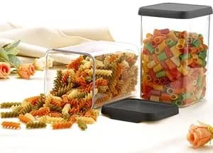 لوازم جانبی آشپزخانه کیچول | ظرف نگهداری مربعی شکل 1100 میلی لیتری و سازمان دهنده ظروف درب دار | ست ظروف آشپزخانه | ست جعبه های پلاستیکی برای نگهداری مواد غذایی در خانه و آشپزخانه، 6 عدد، مشکی لوازم جانبی آشپزخانه کیچول | ظرف نگهداری مربعی شکل 1100 میلی لیتری و سازمان دهنده ظروف درب دار | ست ظروف آشپزخانه | ست جعبه های پلاستیکی برای نگهداری مواد غذایی در خانه و آشپزخانه، 6 عدد، مشکی