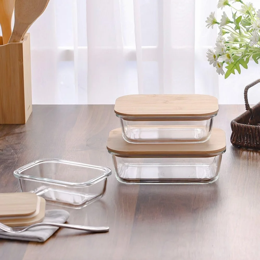 ست ظروف شیشه ای 3 تکه نگهداری مواد غذایی Kitchen Essentials - شیشه های بادوام برای انبار، ادویه جات، قهوه، بدون BPA، ضد نشت، راه حل سازماندهی آشپزخانه ست ظروف شیشه ای 3 تکه نگهداری مواد غذایی Kitchen Essentials - شیشه های بادوام برای انبار، ادویه جات، قهوه، بدون BPA، ضد نشت، راه حل سازماندهی آشپزخانه