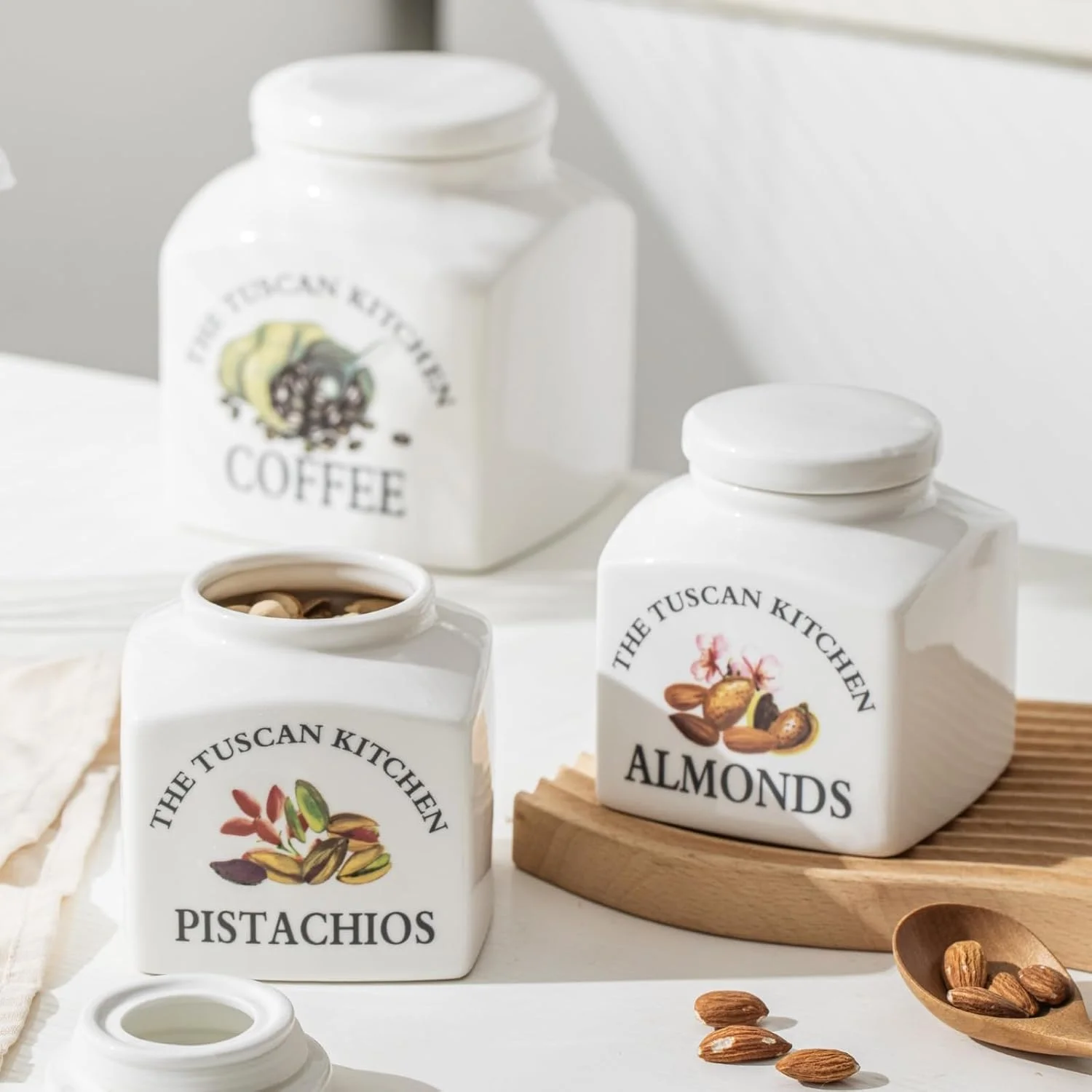 ظروف سرامیکی نگهداری ادویه جات آشپزخانه، ظروف شیشه ای مواد غذایی با درب های محکم، ظروف 170 گرمی برای آجیل صورتی، زردچوبه، زعفران، فلفل سیاه، ست 4 عددی، سفید ظروف سرامیکی نگهداری ادویه جات آشپزخانه، ظروف شیشه ای مواد غذایی با درب های محکم، ظروف 170 گرمی برای آجیل صورتی، زردچوبه، زعفران، فلفل سیاه، ست 4 عددی، سفید