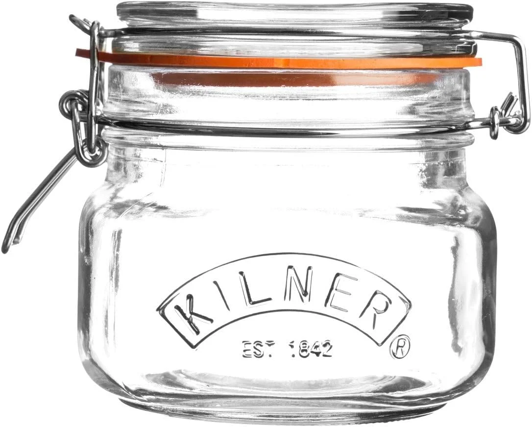 Kilner 25.51 Preserving Jar for Jam, with Square Base and Mechanic Cap Clip, Capacity: 0.5 litres Kilner 25.51 Preserving Jar for Jam, with Square Base and Mechanic Cap Clip, Capacity: 0.5 litres