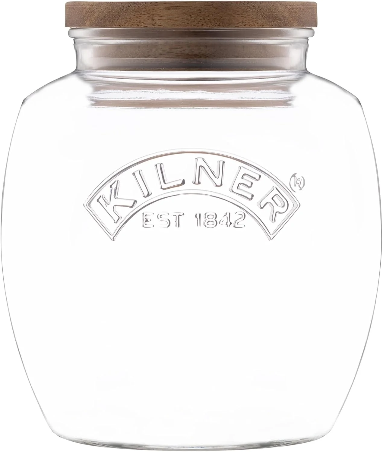 ظرف شیشه ای درب چوبی Kilner Universal با ظرفیت 2 لیتر، مناسب برای نگهداری مواد غذایی خشک مانند غلات، پاستا و حبوبات ظرف شیشه ای درب چوبی Kilner Universal با ظرفیت 2 لیتر، مناسب برای نگهداری مواد غذایی خشک مانند غلات، پاستا و حبوبات