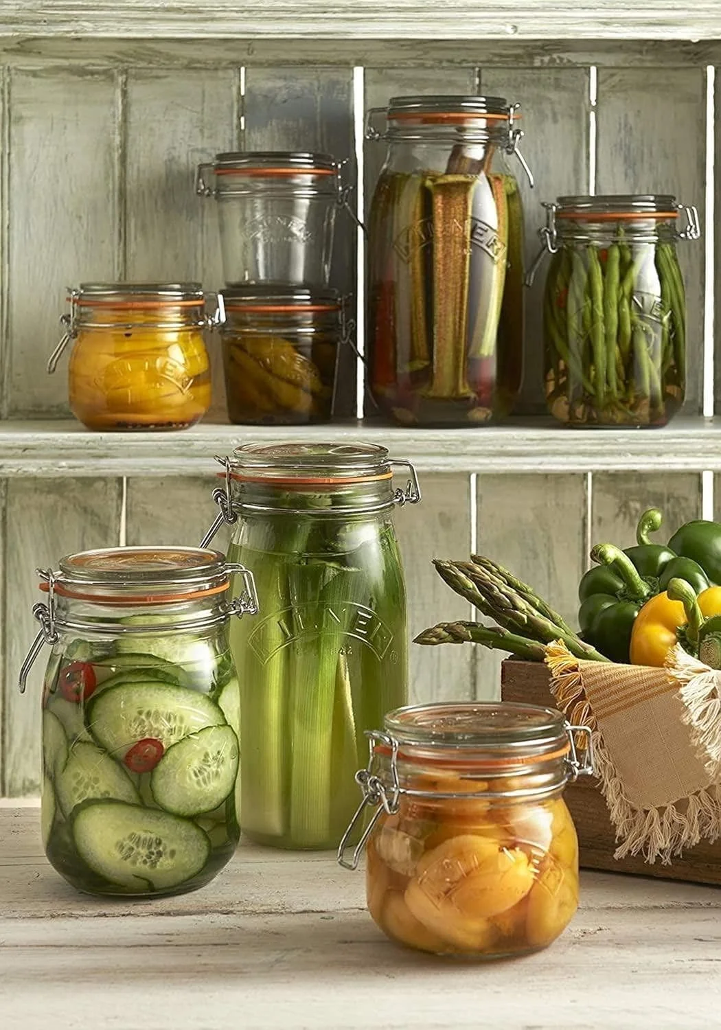 Kilner Premium Clip Top Glass Jar 3L – Airtight Glass Containers for Kitchen Storage – Classic Glass Jar with Lid for Dry Food, Pickles, Pantry & Fridge – Kitchen Storage Glass Container Kilner Premium Clip Top Glass Jar 3L – Airtight Glass Containers for Kitchen Storage – Classic Glass Jar with Lid for Dry Food, Pickles, Pantry & Fridge – Kitchen Storage Glass Container