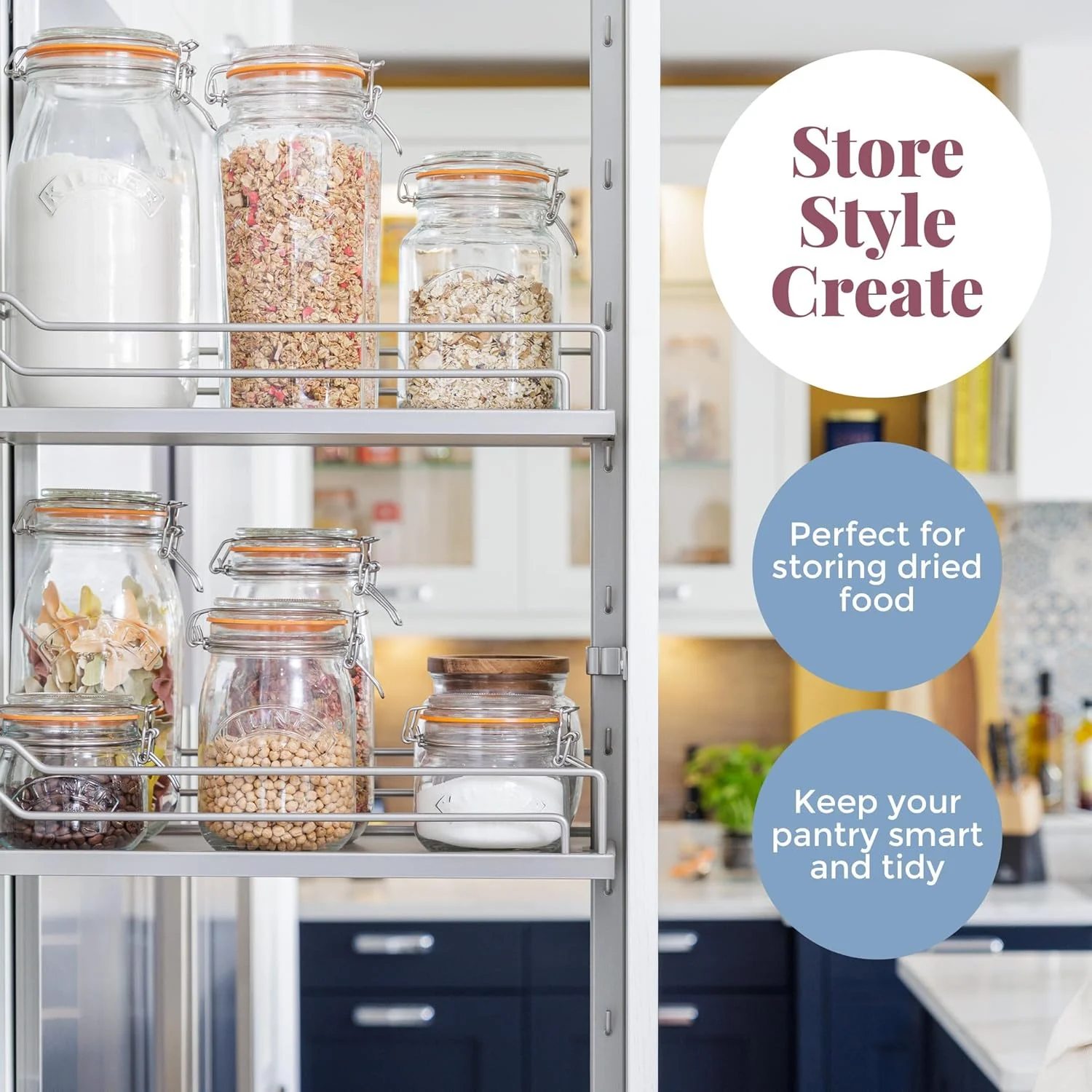 Kilner Set of 3 Clip Top Round Jars|0.5 Litre Capacity| Orange Seal and Stainless Steel Clip Fastening|Perfect for Storage & Preserving 0.5L 0025.054 Kilner Set of 3 Clip Top Round Jars|0.5 Litre Capacity| Orange Seal and Stainless Steel Clip Fastening|Perfect for Storage & Preserving 0.5L 0025.054