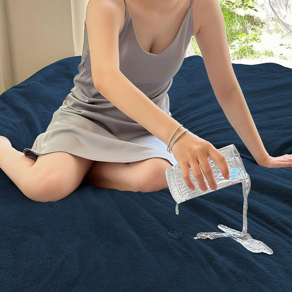 پتوی ضد آب NSNLGSGC برای صمیمیت دو نفره در تخت، پتوی عشق دونفره سایز بزرگ، پتوی فلانل ضد آب، تا 1700 گرم (آبی تیره، 152 * 203 سانتی متر) پتوی ضد آب NSNLGSGC برای صمیمیت دو نفره در تخت، پتوی عشق دونفره سایز بزرگ، پتوی فلانل ضد آب، تا 1700 گرم (آبی تیره، 152 * 203 سانتی متر)