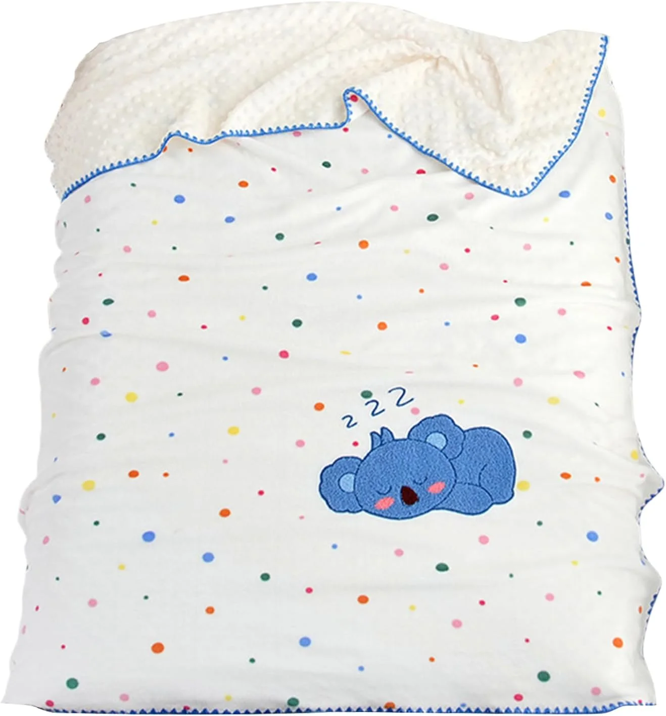 پتو پلار شیری نرم با طرح حیوانات دوست داشتنی و طراحی نقطه ای برای تخت خواب و کالسکه کودکان پتو پلار شیری نرم با طرح حیوانات دوست داشتنی و طراحی نقطه ای برای تخت خواب و کالسکه کودکان