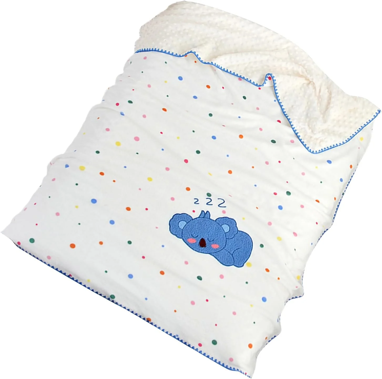 پتو پلار شیری نرم با طرح حیوانات دوست داشتنی و طراحی نقطه ای برای تخت خواب و کالسکه کودکان پتو پلار شیری نرم با طرح حیوانات دوست داشتنی و طراحی نقطه ای برای تخت خواب و کالسکه کودکان