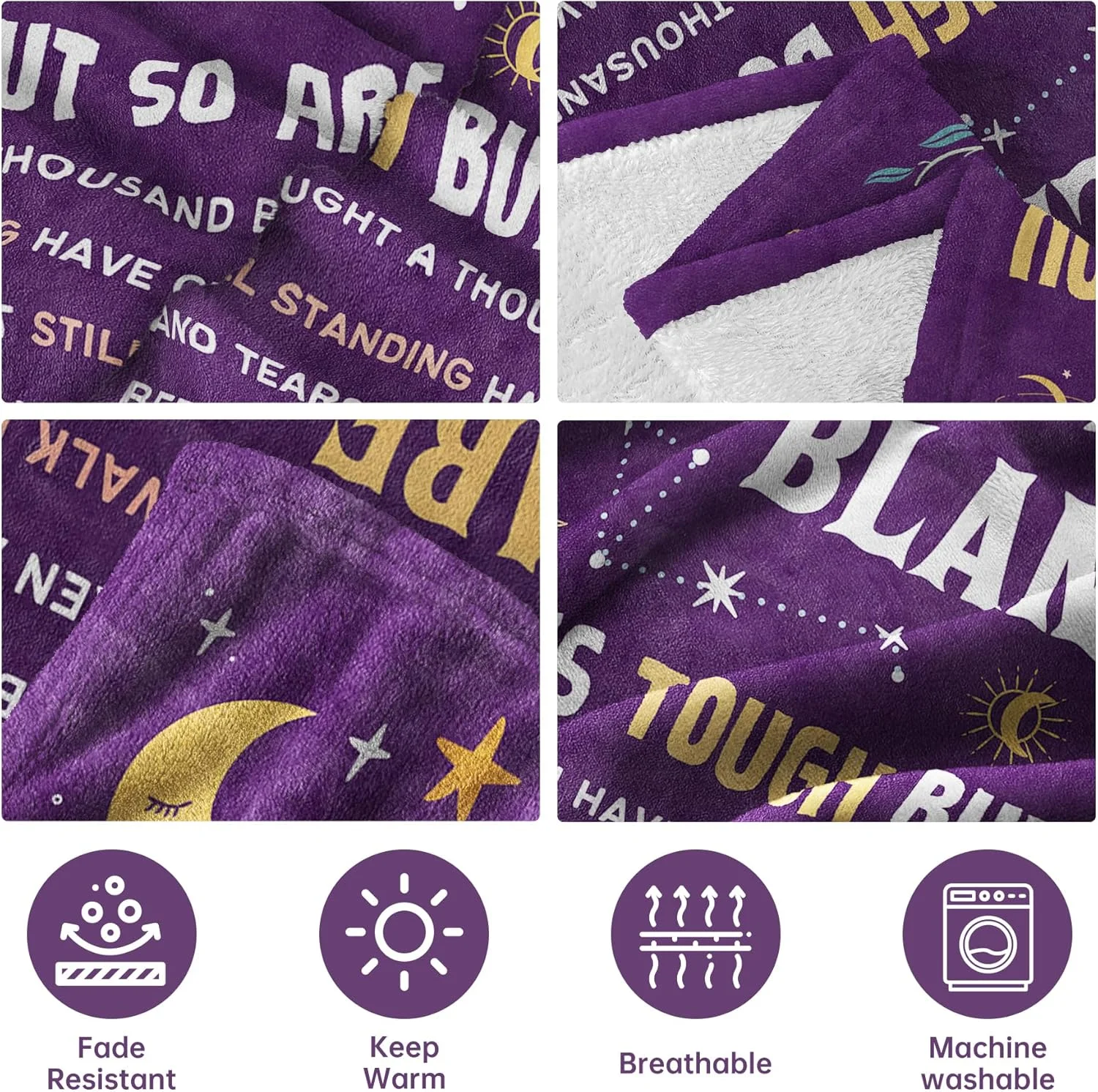 هدیه های بهبودی موساکوین برای زنان/مردان، هدیه های به یاد شما، هدیه های الهام بخش، هدیه های بهبودی سرطان/شیمی درمانی/جراحی - پتوی نبرد پیام مراقبتی معنادار 50 اینچ در 60 اینچ (بنفش) هدیه های بهبودی موساکوین برای زنان/مردان، هدیه های به یاد شما، هدیه های الهام بخش، هدیه های بهبودی سرطان/شیمی درمانی/جراحی - پتوی نبرد پیام مراقبتی معنادار 50 اینچ در 60 اینچ (بنفش)