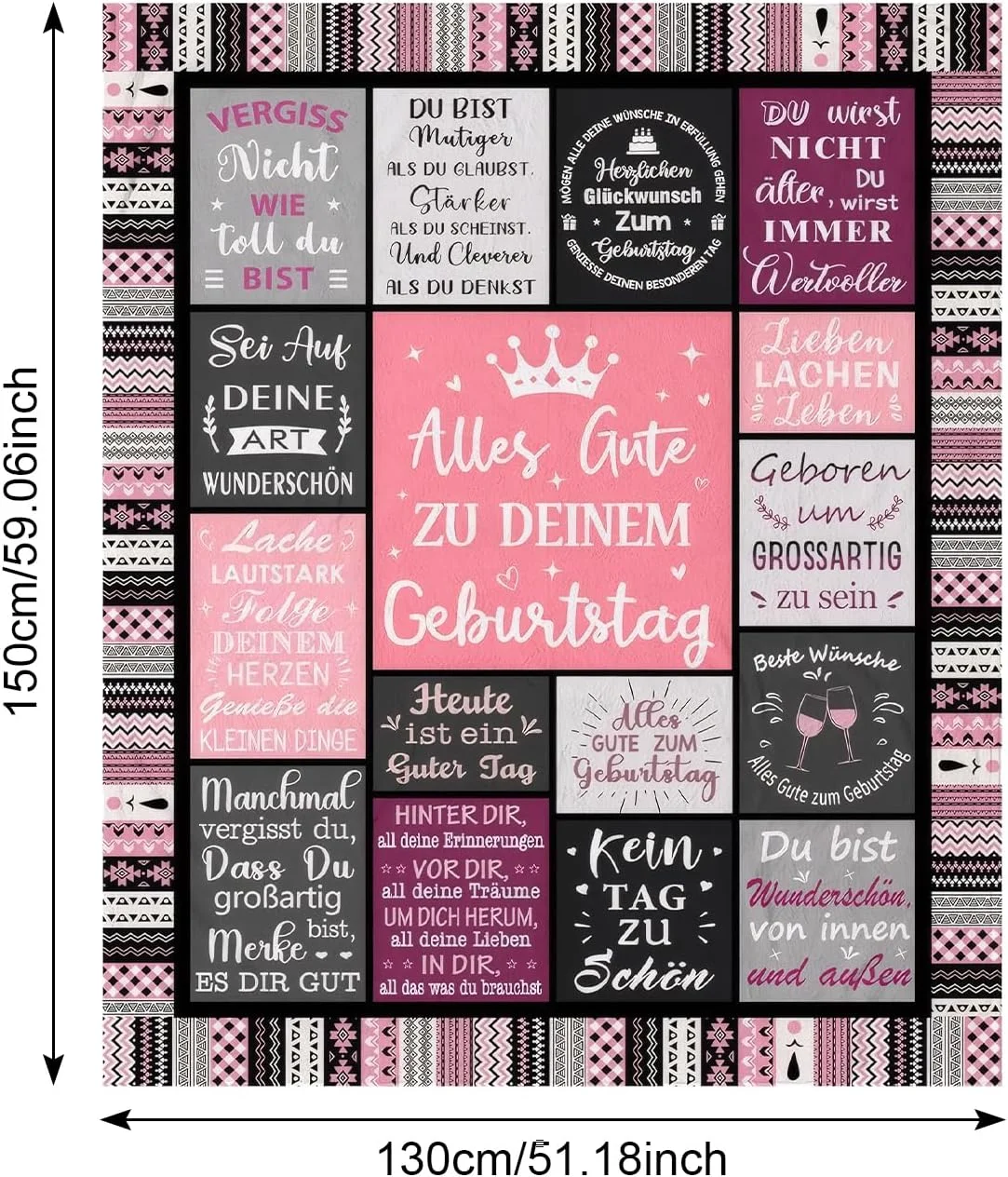 پتوی تزئینی تولدت مبارک Naapesi، پتوی پرتابی تولد 150x130 سانتی متر، پتوی دوستی، پتوی تولد برای زنان، پتوی پرتابی دخترانه، پتوی هدیه برای دوست، مادر، خواهر، مادربزرگ، همسر پتوی تزئینی تولدت مبارک Naapesi، پتوی پرتابی تولد 150x130 سانتی متر، پتوی دوستی، پتوی تولد برای زنان، پتوی پرتابی دخترانه، پتوی هدیه برای دوست، مادر، خواهر، مادربزرگ، همسر