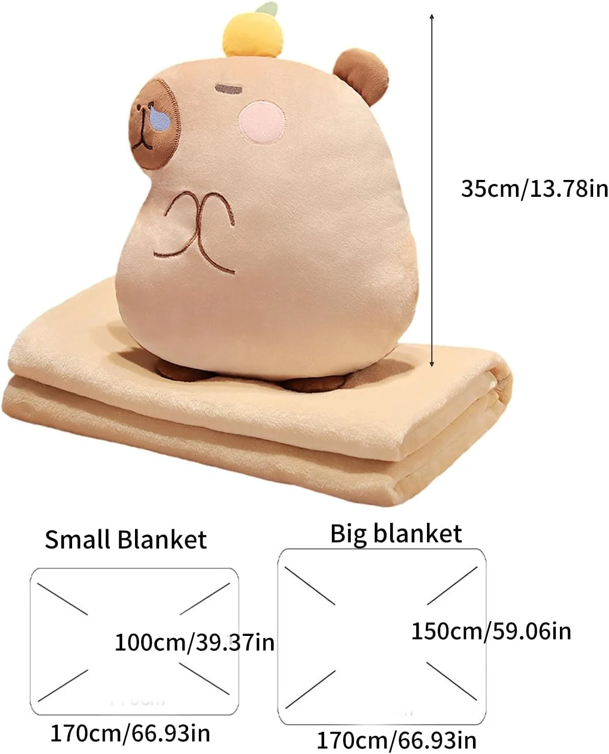 بالشت حیوانات کارتونی چند منظوره همراه با پتو، کوسن های نرم نخی برای صندلی، مناسب کودکان، نوجوانان و بزرگسالان بالشت حیوانات کارتونی چند منظوره همراه با پتو، کوسن های نرم نخی برای صندلی، مناسب کودکان، نوجوانان و بزرگسالان