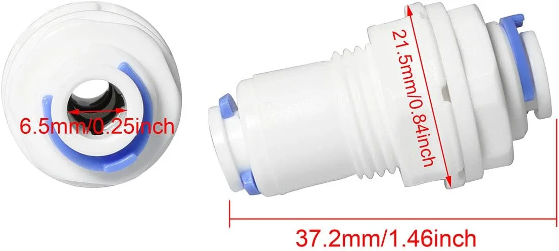 اتصال مستقیم لوله ای فله ای ZRM&E، سایز 1/4 اینچ، اتصالات فشاری، اتصال سریع برای سیستم اسمز معکوس آب