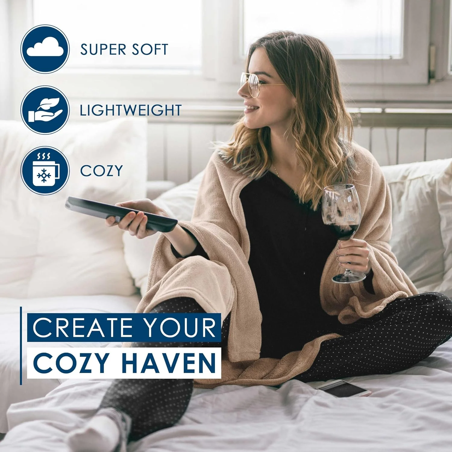 پتو پلار سایز کامل/ملکه Martex | پتوی پلار فوق العاده نرم و راحت سایز کامل - پتوی سبک وزن مناسب تمام فصول | فوق العاده نرم | پتوی مبل و کاناپه | قابل شستشو در ماشین لباسشویی | بژ