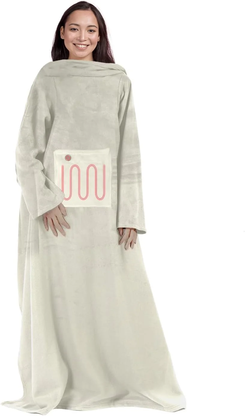 پتو آستین دار Mad Monkey با گرمکن شکم - پتوی حرارتی USB برای راحتی با لمس یک دکمه - پتو برای پوشیدن با 3 تنظیمات حرارتی - پتو با آستین - اندازه: 200 x 130 سانتی متر - ایده آل به عنوان یک پتو آستین دار Mad Monkey با گرمکن شکم - پتوی حرارتی USB برای راحتی با لمس یک دکمه - پتو برای پوشیدن با 3 تنظیمات حرارتی - پتو با آستین - اندازه: 200 x 130 سانتی متر - ایده آل به عنوان یک