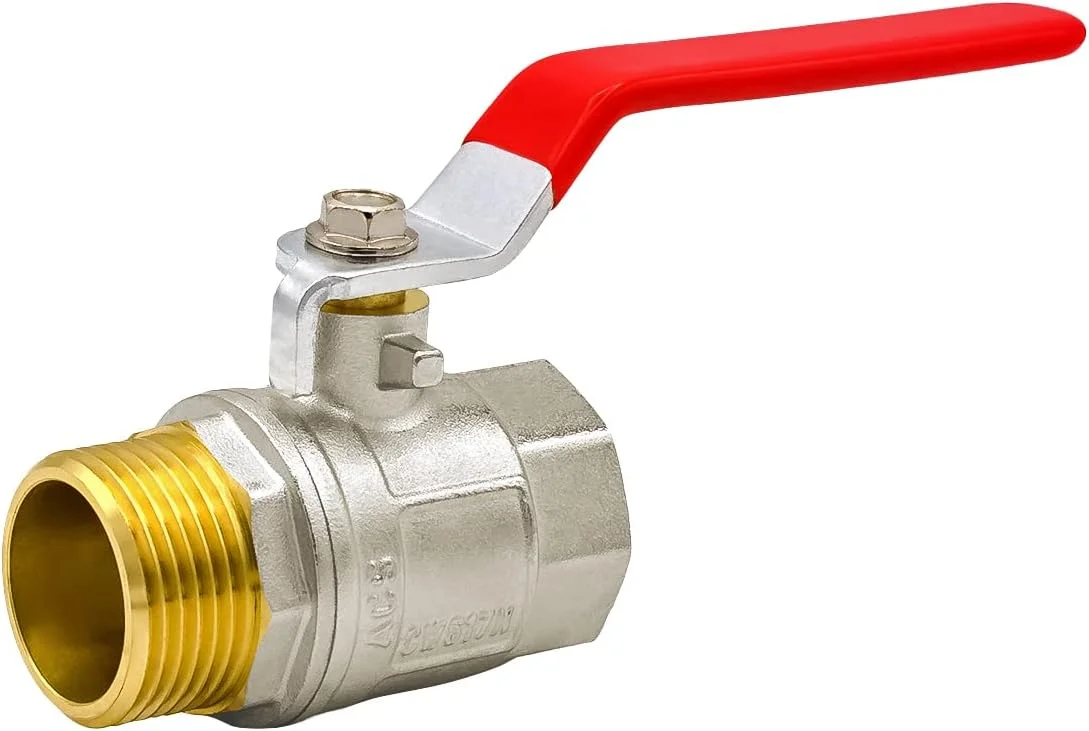 شیر توپی VARIOSAN 13378، رزوه مادگی 1/2 اینچ/AG، DN15، برنجی، تمام گذر، دسته اهرمی