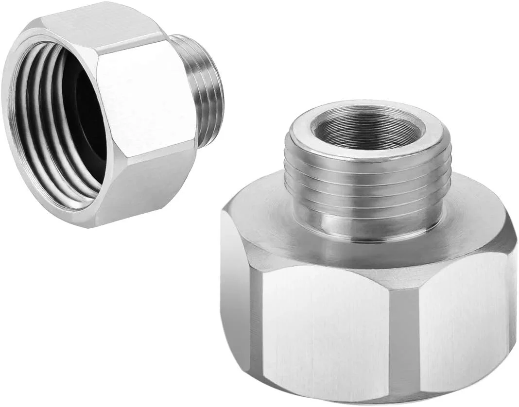 اتصالات لوله برنجی VFAUOSIT - تبدیل 3/8 اینچ نر به 1/2 اینچ مادگی شلنگ آب - تبدیل کاهنده، 2 عدد