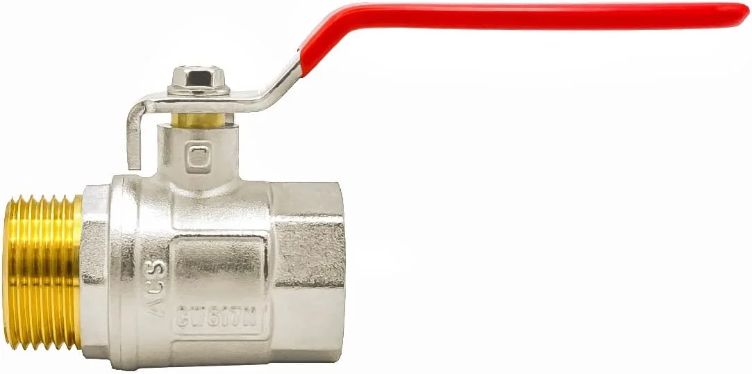 شیر توپی VARIOSAN 13378، رزوه مادگی 1/2 اینچ/AG، DN15، برنجی، تمام گذر، دسته اهرمی