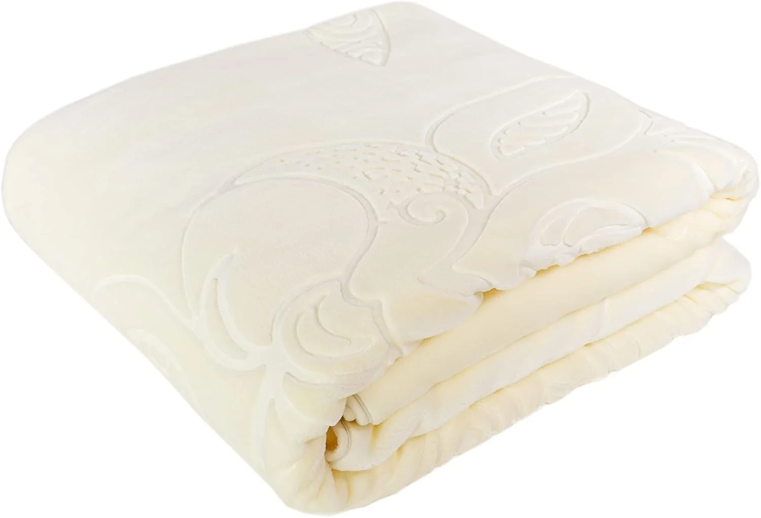 پتوی مخملی فوق العاده نرم و لوکس اسپانیایی، سایز کینگ 220 x 240 سانتی متر، ضخیم و سنگین وزن 3.25 کیلوگرم، (کرم) پتوی مخملی فوق العاده نرم و لوکس اسپانیایی، سایز کینگ 220 x 240 سانتی متر، ضخیم و سنگین وزن 3.25 کیلوگرم، (کرم)