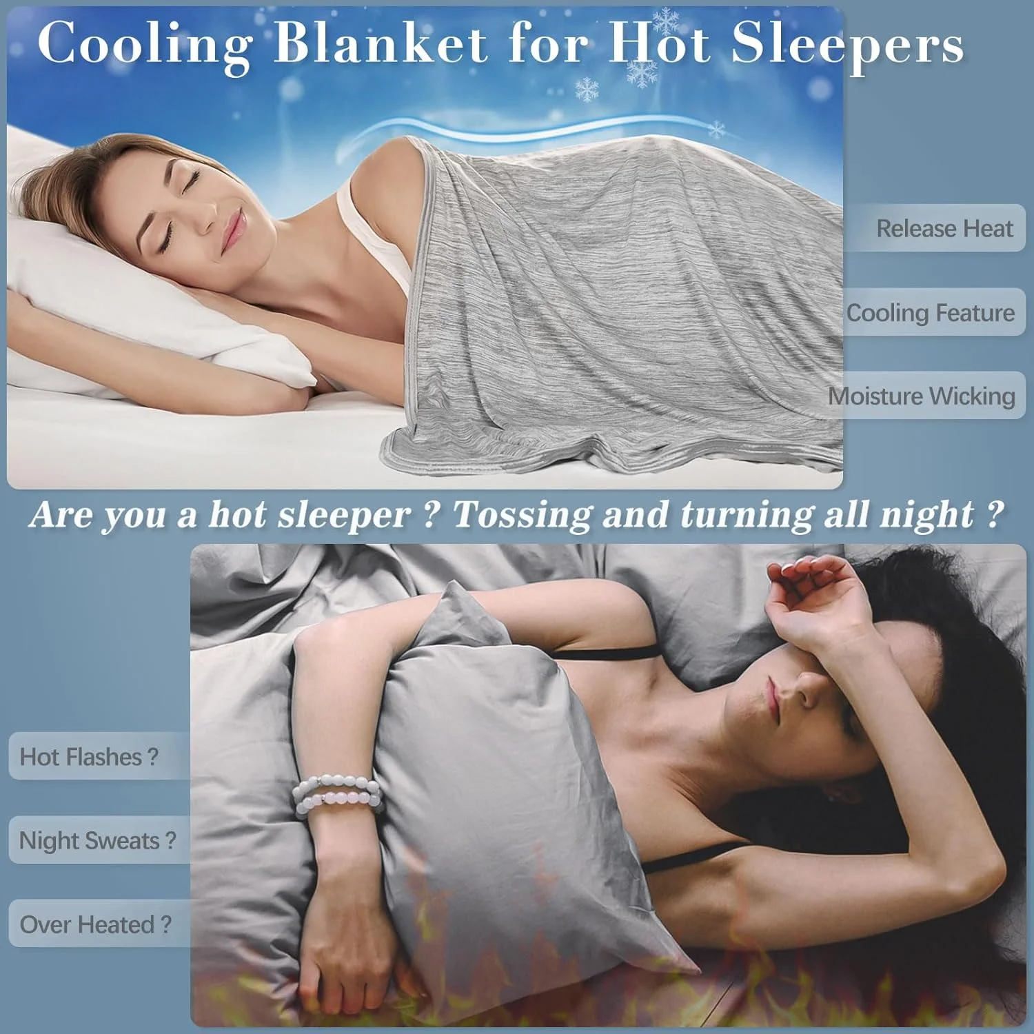 پتوی خنک کننده Luxear برای تابستان، پتوی مسافرتی با فناوری Arc-Chill 3.0 برای خنک نگه داشتن مبل تختخواب شو، پارچه پتوی نرم و راحت و تنفسی مناسب بزرگسالان، نوزادان و کودکان، سایز کینگ 200 x 220 سانتی متر، خاکستری پتوی خنک کننده Luxear برای تابستان، پتوی مسافرتی با فناوری Arc-Chill 3.0 برای خنک نگه داشتن مبل تختخواب شو، پارچه پتوی نرم و راحت و تنفسی مناسب بزرگسالان، نوزادان و کودکان، سایز کینگ 200 x 220 سانتی متر، خاکستری