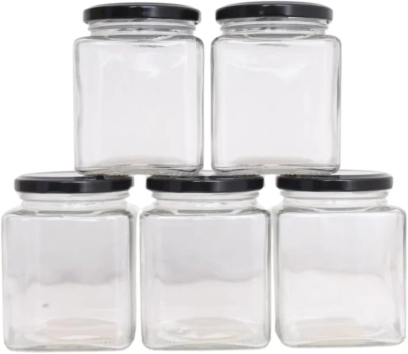 ست 5 عددی شیشه های درب دار Hyggelife®، 370 میلی لیتر، ایده آل برای ادویه جات DIY، آماده سازی غذا، اوت میل شبانه، ژله، مربا، عسل، شمع، صنایع دستی و موارد دیگر ست 5 عددی شیشه های درب دار Hyggelife®، 370 میلی لیتر، ایده آل برای ادویه جات DIY، آماده سازی غذا، اوت میل شبانه، ژله، مربا، عسل، شمع، صنایع دستی و موارد دیگر