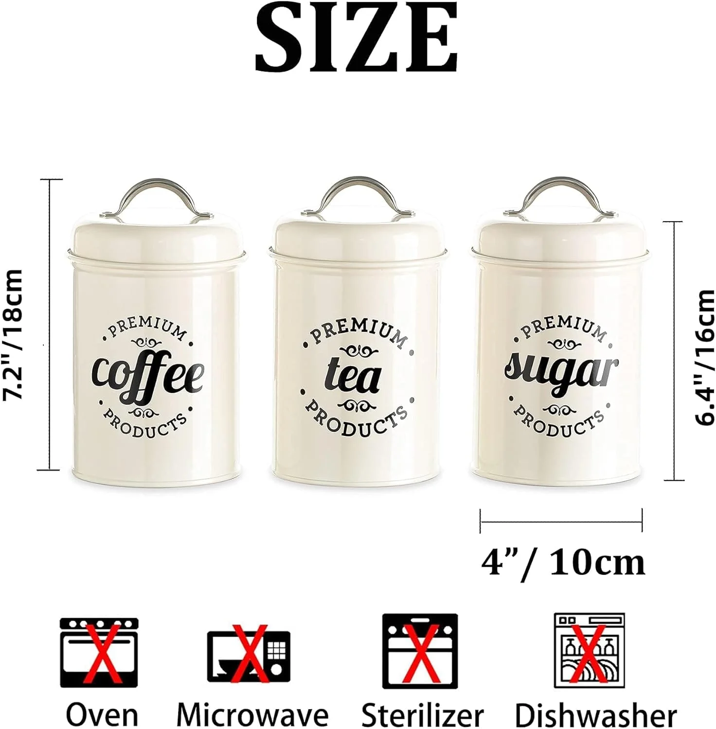 ظروف حبوبات درب دار ایده گالا، ست ظروف نگهدارنده مواد غذایی برای قهوه، چای، شکر، آبنبات، غلات، ادویه جات، نظم دهنده آشپزخانه و نگهداری مواد غذایی (سفید شیری) ظروف حبوبات درب دار ایده گالا، ست ظروف نگهدارنده مواد غذایی برای قهوه، چای، شکر، آبنبات، غلات، ادویه جات، نظم دهنده آشپزخانه و نگهداری مواد غذایی (سفید شیری)