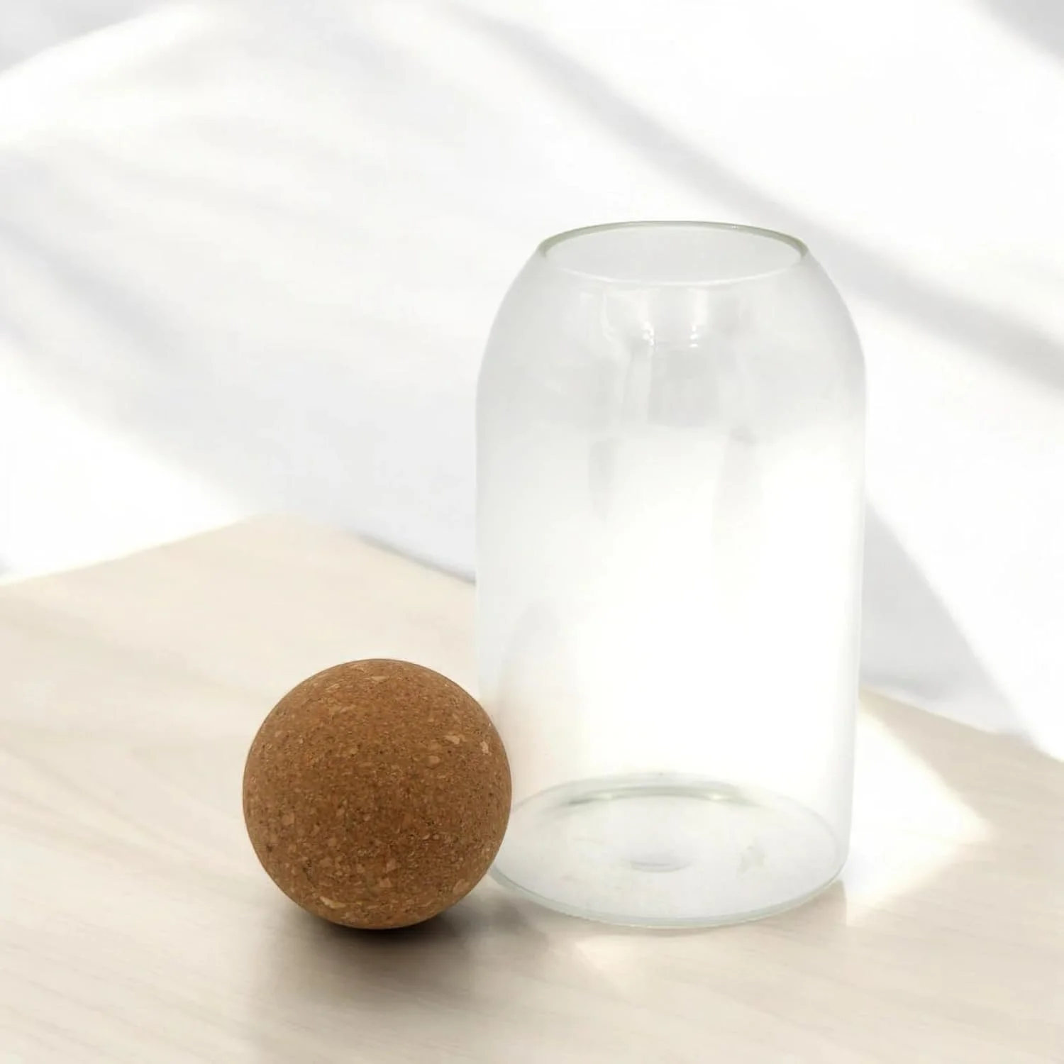 ست ۴ تکه ظروف شیشه ای مینیمالیستی هامز آیدیاز با درب چوب پنبه ای گرد - ظروف نگهداری سازگار با محیط زیست برای چای، دانه های قهوه، ادویه جات، گیاهان یا نمایش تزئینی ست ۴ تکه ظروف شیشه ای مینیمالیستی هامز آیدیاز با درب چوب پنبه ای گرد - ظروف نگهداری سازگار با محیط زیست برای چای، دانه های قهوه، ادویه جات، گیاهان یا نمایش تزئینی