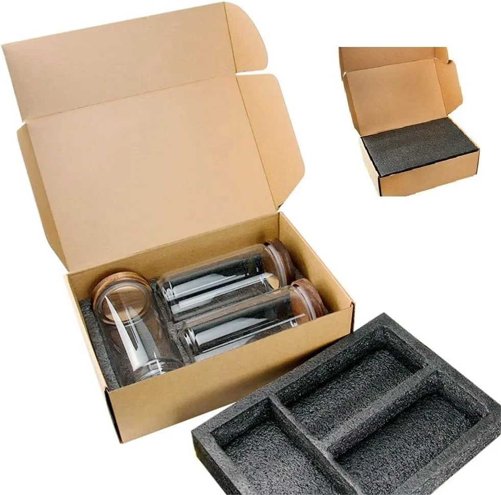 ست 3 تایی ظروف شیشه ای درب چوبی آشپزخانه HOOPZOZA، ظروف نگهداری شیشه ای با درب توپی چوبی، مناسب برای سازماندهی مواد غذایی در کابینت، مناسب برای نگهداری دانه های قهوه، شکر، قهوه، آبنبات و تنقلات (ست چوبی B)