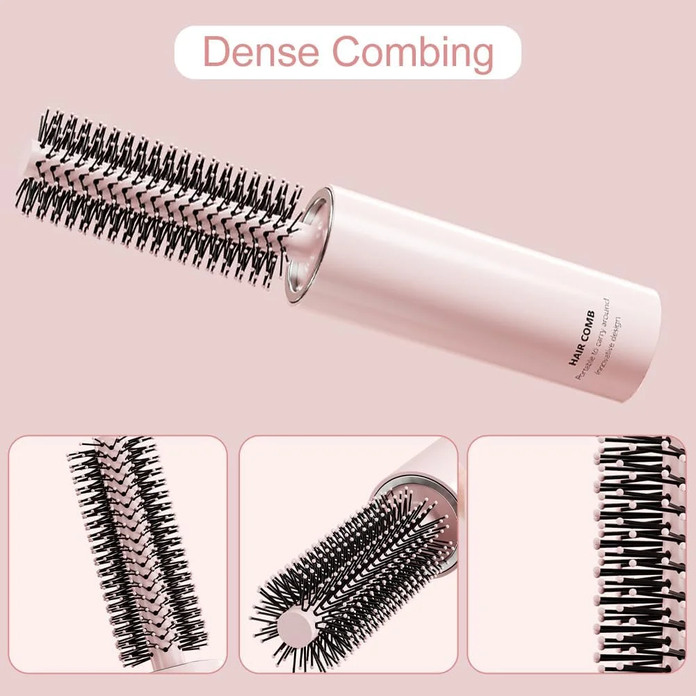 برس گرد مسافرتی برای خشک کردن مو، برس کوچک حالت دهنده موهای فر برای موهای ضخیم و نازک، فر کردن، صاف کردن، موهای خیس و خشک - سایز مسافرتی (رنگ: صورتی) برس گرد مسافرتی برای خشک کردن مو، برس کوچک حالت دهنده موهای فر برای موهای ضخیم و نازک، فر کردن، صاف کردن، موهای خیس و خشک - سایز مسافرتی (رنگ: صورتی)