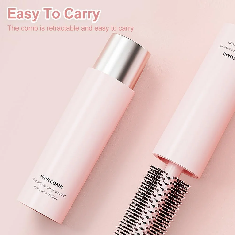 برس گرد مسافرتی برای خشک کردن مو، برس کوچک حالت دهنده موهای فر برای موهای ضخیم و نازک، فر کردن، صاف کردن، موهای خیس و خشک - سایز مسافرتی (رنگ: صورتی) برس گرد مسافرتی برای خشک کردن مو، برس کوچک حالت دهنده موهای فر برای موهای ضخیم و نازک، فر کردن، صاف کردن، موهای خیس و خشک - سایز مسافرتی (رنگ: صورتی)