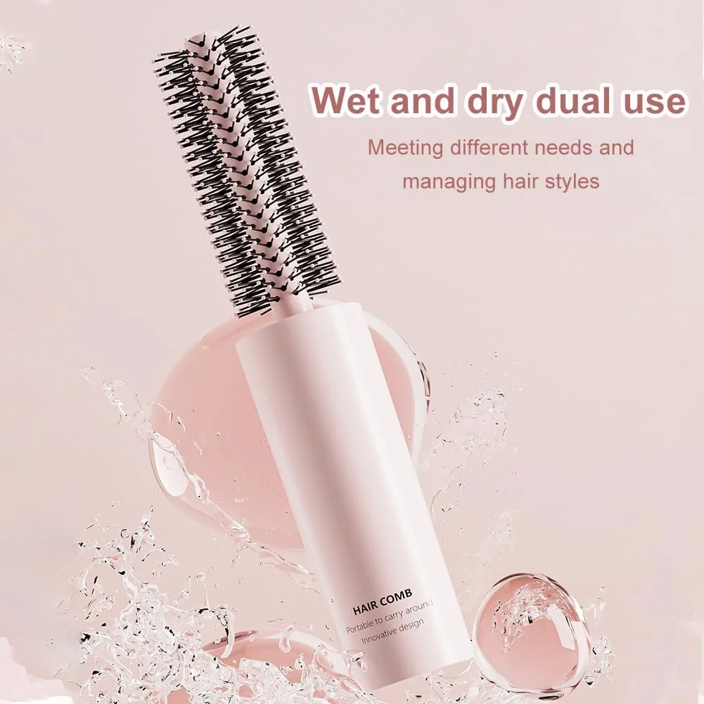 برس گرد مسافرتی برای خشک کردن مو، برس کوچک حالت دهنده موهای فر برای موهای ضخیم و نازک، فر کردن، صاف کردن، موهای خیس و خشک - سایز مسافرتی (رنگ: صورتی) برس گرد مسافرتی برای خشک کردن مو، برس کوچک حالت دهنده موهای فر برای موهای ضخیم و نازک، فر کردن، صاف کردن، موهای خیس و خشک - سایز مسافرتی (رنگ: صورتی)