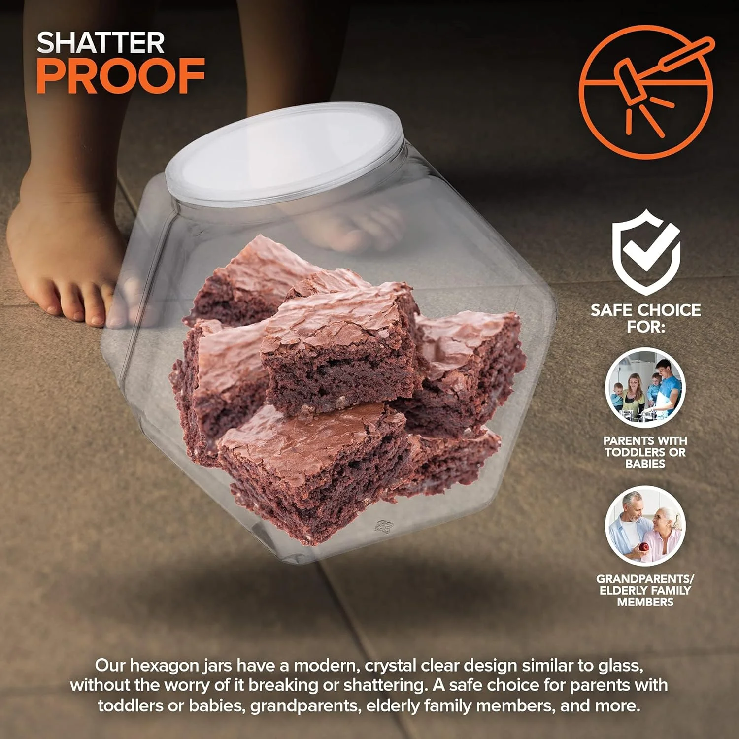 ظروف کوکی شش ضلعی 3800 میلی لیتری با درب، ظروف پلاستیکی دهانه گشاد با درب، پلاستیک شفاف نشکن قابل استفاده مجدد و بازیافت برای کوکی ها، آب نبات، پودر لباسشویی (2 عدد) ظروف کوکی شش ضلعی 3800 میلی لیتری با درب، ظروف پلاستیکی دهانه گشاد با درب، پلاستیک شفاف نشکن قابل استفاده مجدد و بازیافت برای کوکی ها، آب نبات، پودر لباسشویی (2 عدد)