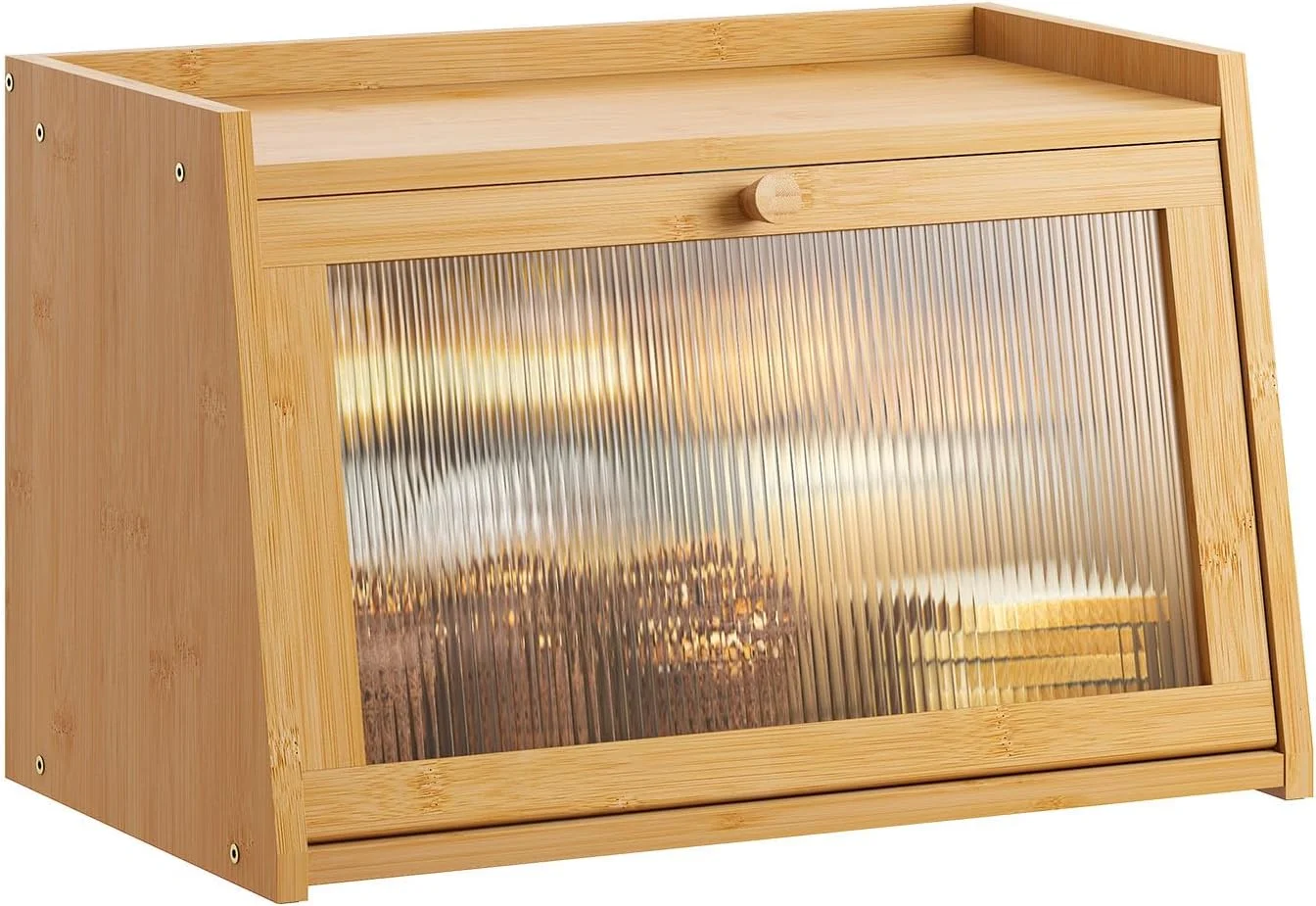 ظرف نان بزرگ GHWIE، جا نانی روستایی با پنجره شفاف برای روی میز آشپزخانه، طبیعی، 520-CH-XMBX-1D-YS ظرف نان بزرگ GHWIE، جا نانی روستایی با پنجره شفاف برای روی میز آشپزخانه، طبیعی، 520-CH-XMBX-1D-YS