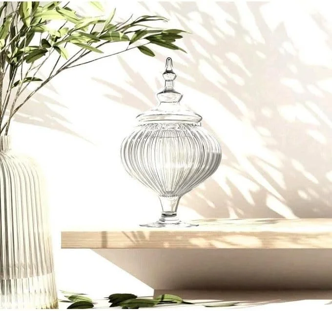 ظرف کوکی شیشه ای - 0.6 لیتر - ظرف نگهداری مواد غذایی، مناسب برای تازه نگه داشتن آرد، تشویقی حیوانات خانگی، آبنبات، غذاهای خشک، بیسکویت، شکلات برای آشپزخانه یا تزئین - بسته 1 عددی ظرف کوکی شیشه ای - 0.6 لیتر - ظرف نگهداری مواد غذایی، مناسب برای تازه نگه داشتن آرد، تشویقی حیوانات خانگی، آبنبات، غذاهای خشک، بیسکویت، شکلات برای آشپزخانه یا تزئین - بسته 1 عددی