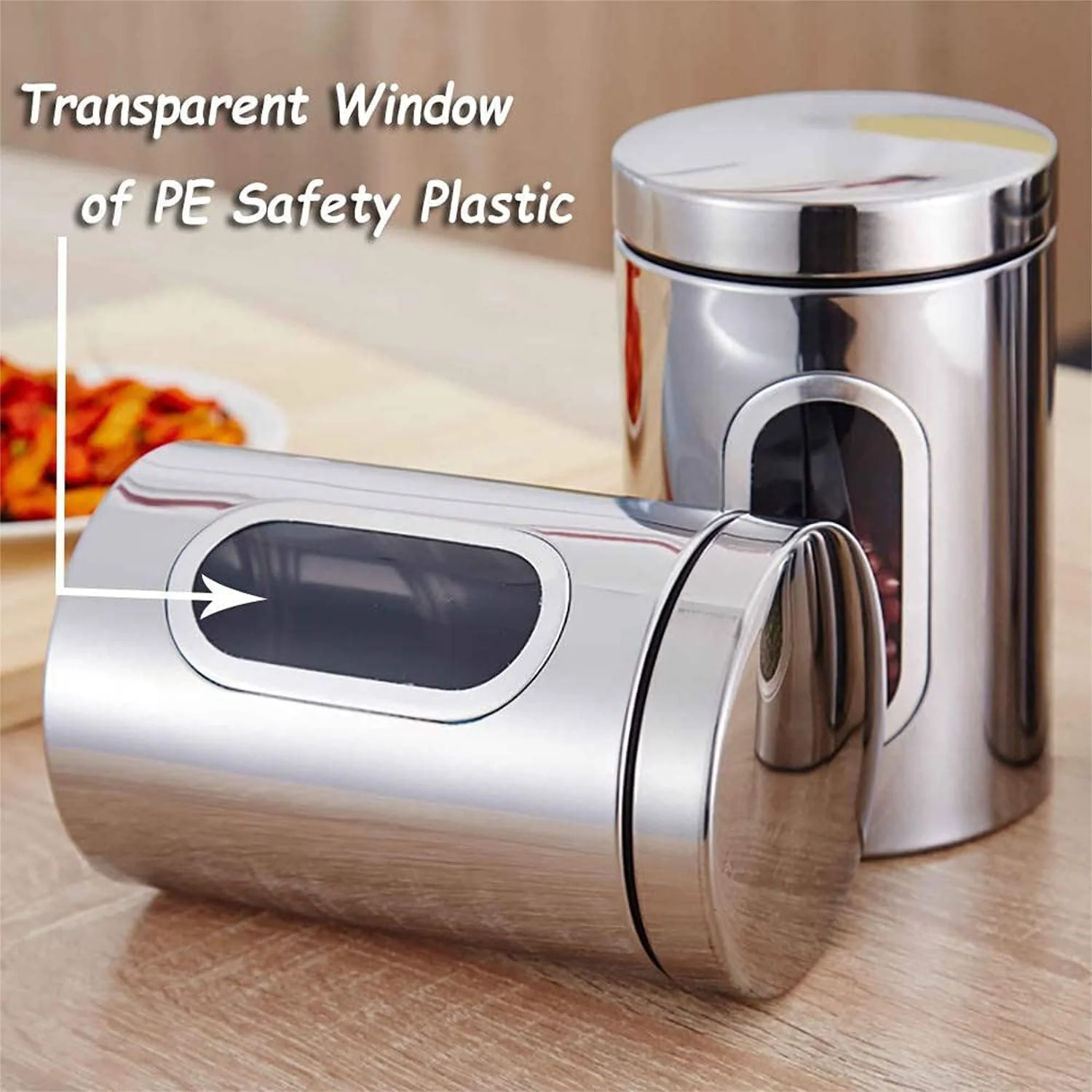 ست ظروف نگهداری مواد غذایی استیل ضد زنگ GGEROU با پنجره شیشه ای قابل مشاهده و درب های هواگیر، ست 4 تایی ظروف نگهداری شکر، قهوه، چای و آبنبات، ظروف نگهداری مواد غذایی، مخزن نگهداری غلات (S: 600ml) ست ظروف نگهداری مواد غذایی استیل ضد زنگ GGEROU با پنجره شیشه ای قابل مشاهده و درب های هواگیر، ست 4 تایی ظروف نگهداری شکر، قهوه، چای و آبنبات، ظروف نگهداری مواد غذایی، مخزن نگهداری غلات (S: 600ml)