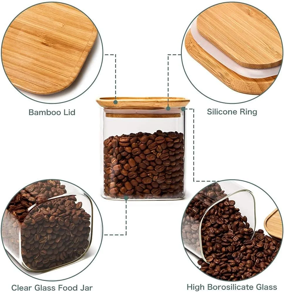 ظروف شیشه ای ذخیره سازی GGEROU با درب بامبو محکم، بسته 3 عددی ظروف شیشه ای نگهداری مواد غذایی، ظروف آشپزخانه برای نگهداری مواد غذایی مانند آبنبات، کلوچه، برنج، شکر، آرد، پاستا، آجیل (1600 میلی لیتر) ظروف شیشه ای ذخیره سازی GGEROU با درب بامبو محکم، بسته 3 عددی ظروف شیشه ای نگهداری مواد غذایی، ظروف آشپزخانه برای نگهداری مواد غذایی مانند آبنبات، کلوچه، برنج، شکر، آرد، پاستا، آجیل (1600 میلی لیتر)