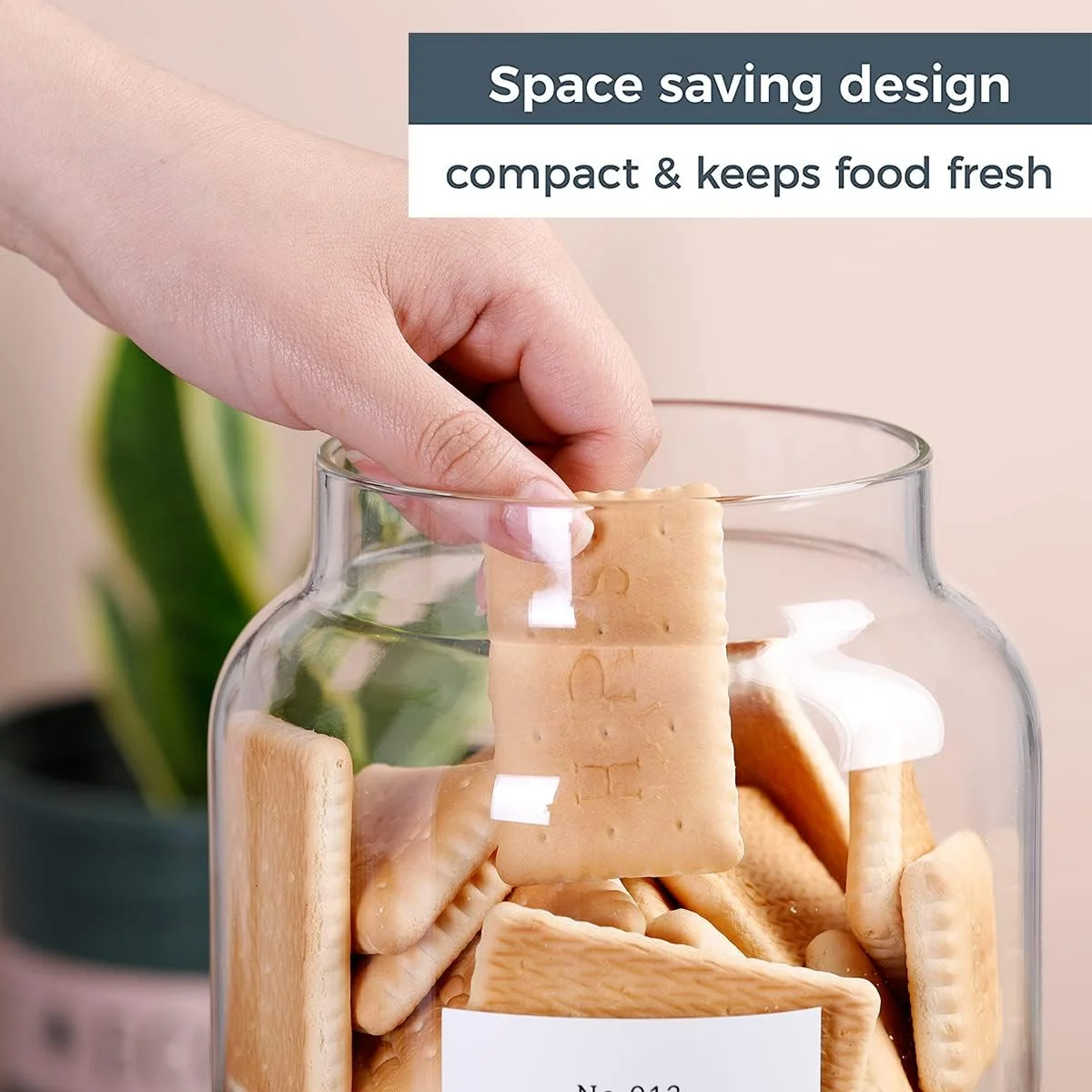 ظرف شیشه ای بزرگ کوکی 1 گالن با درب های چوبی آکاسیا - ظروف ذخیره سازی مواد غذایی ضخیم با 42 برچسب ضد آب از پیش چاپ شده برای آشپزخانه - محفظه شیشه ای شفاف برای آرد، برنج، قهوه ظرف شیشه ای بزرگ کوکی 1 گالن با درب های چوبی آکاسیا - ظروف ذخیره سازی مواد غذایی ضخیم با 42 برچسب ضد آب از پیش چاپ شده برای آشپزخانه - محفظه شیشه ای شفاف برای آرد، برنج، قهوه