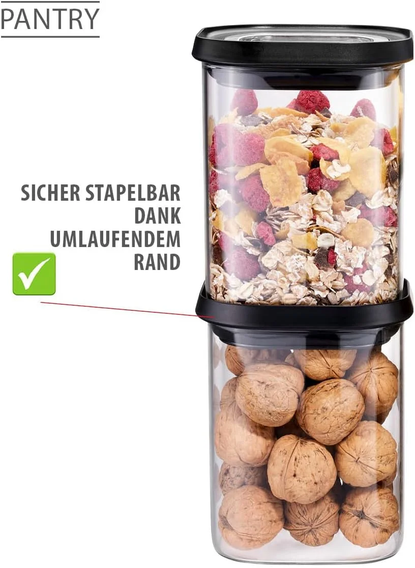 ست چهارتایی ظروف نگهداری مواد غذایی GEFU مدل Pantry ست چهارتایی ظروف نگهداری مواد غذایی GEFU مدل Pantry