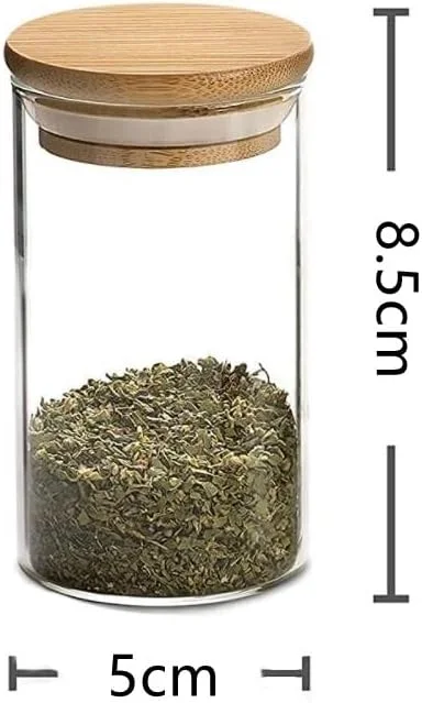 ظروف ادویه FUFU با درب بامبو، ظروف ادویه شیشه ای با برچسب، شیشه با درب هواگیر، 12 عدد ظرف ادویه برای نگهداری ادویه، گیاهان، غلات 150 میلی لیتر