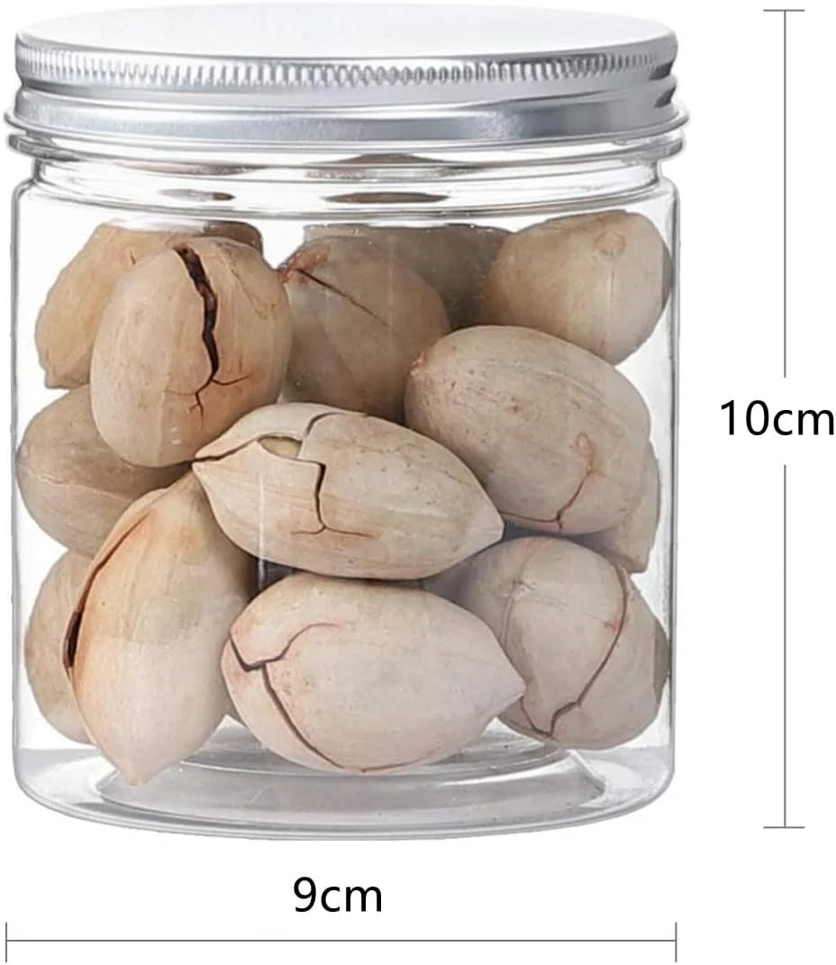 ظروف پلاستیکی 473 میلی لیتری FUFU، ظروف نگهداری پلاستیکی شفاف دهانه گشاد با درب برای نگهداری آشپزخانه و منزل، ظروف دربسته 6 عددی