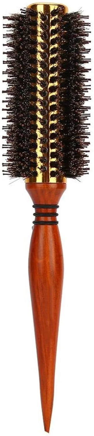 برس حالت دهنده مو شانریا، برس فر کننده مو، برس حرارتی مو با دسته چوبی، برس فر کننده مو برای موهای بلند زنان (#14)