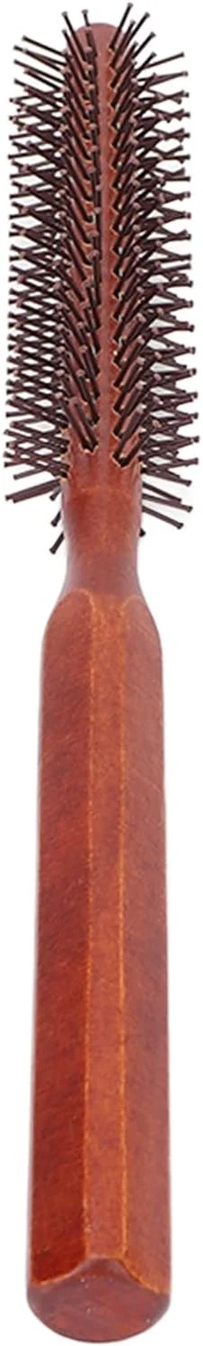 برس حالت دهنده مو Shanrya، دسته چوبی با طراحی ارگونومیک، برس فر کننده مو با کمترین آسیب به مو، با دوام و ضد تغییر شکل برای سالن