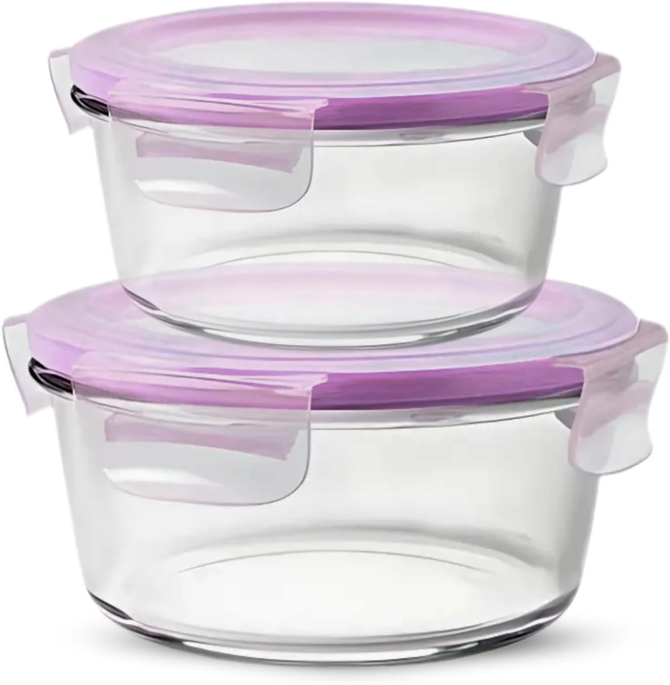 ظروف شیشه ای نگهداری غذا فیلینگز، ظروف آماده سازی غذا با درب های سیلیکونی ضد نشت، 400 میلی لیتر و 620 میلی لیتر، بدون BPA و هوا بند، صورتی، قابل استفاده در مایکروویو و فریزر (گرد) ظروف شیشه ای نگهداری غذا فیلینگز، ظروف آماده سازی غذا با درب های سیلیکونی ضد نشت، 400 میلی لیتر و 620 میلی لیتر، بدون BPA و هوا بند، صورتی، قابل استفاده در مایکروویو و فریزر (گرد)