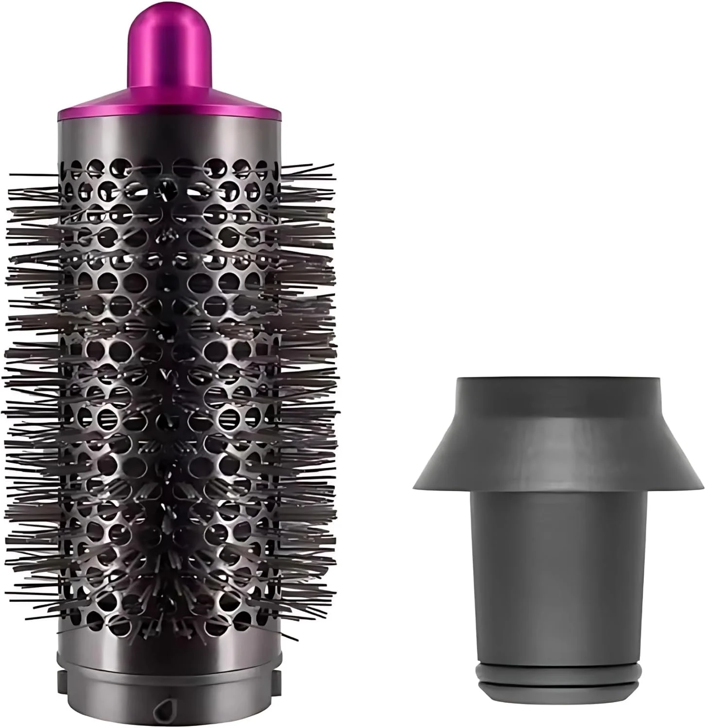 برس حجم دهنده گرد، سری شانه استوانه ای و آداپتور برای حالت دهنده مو دایسون ایررپ / لوازم جانبی سشوار سوپرسونیک، ابزار فر کننده مو، رز قرمز و خاکستری