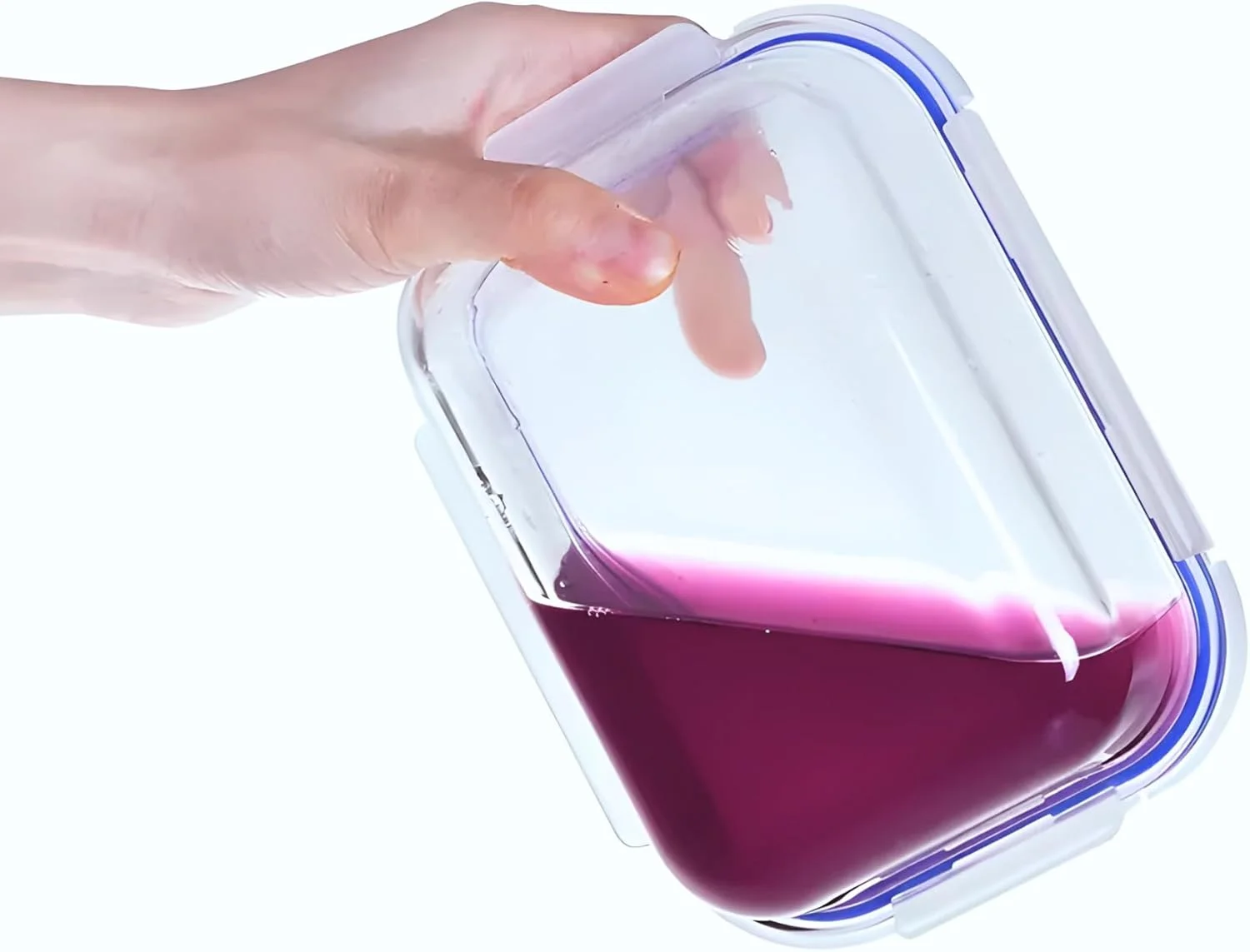 ظروف غذای شیشه ای FEELINGS، ظروف آماده سازی غذا با درب های سیلیکونی ضد نشت، 400 میلی لیتر، بدون هوا و BPA، آبی، قابل استفاده در مایکروویو و فریزر (مستطیل) ظروف غذای شیشه ای FEELINGS، ظروف آماده سازی غذا با درب های سیلیکونی ضد نشت، 400 میلی لیتر، بدون هوا و BPA، آبی، قابل استفاده در مایکروویو و فریزر (مستطیل)