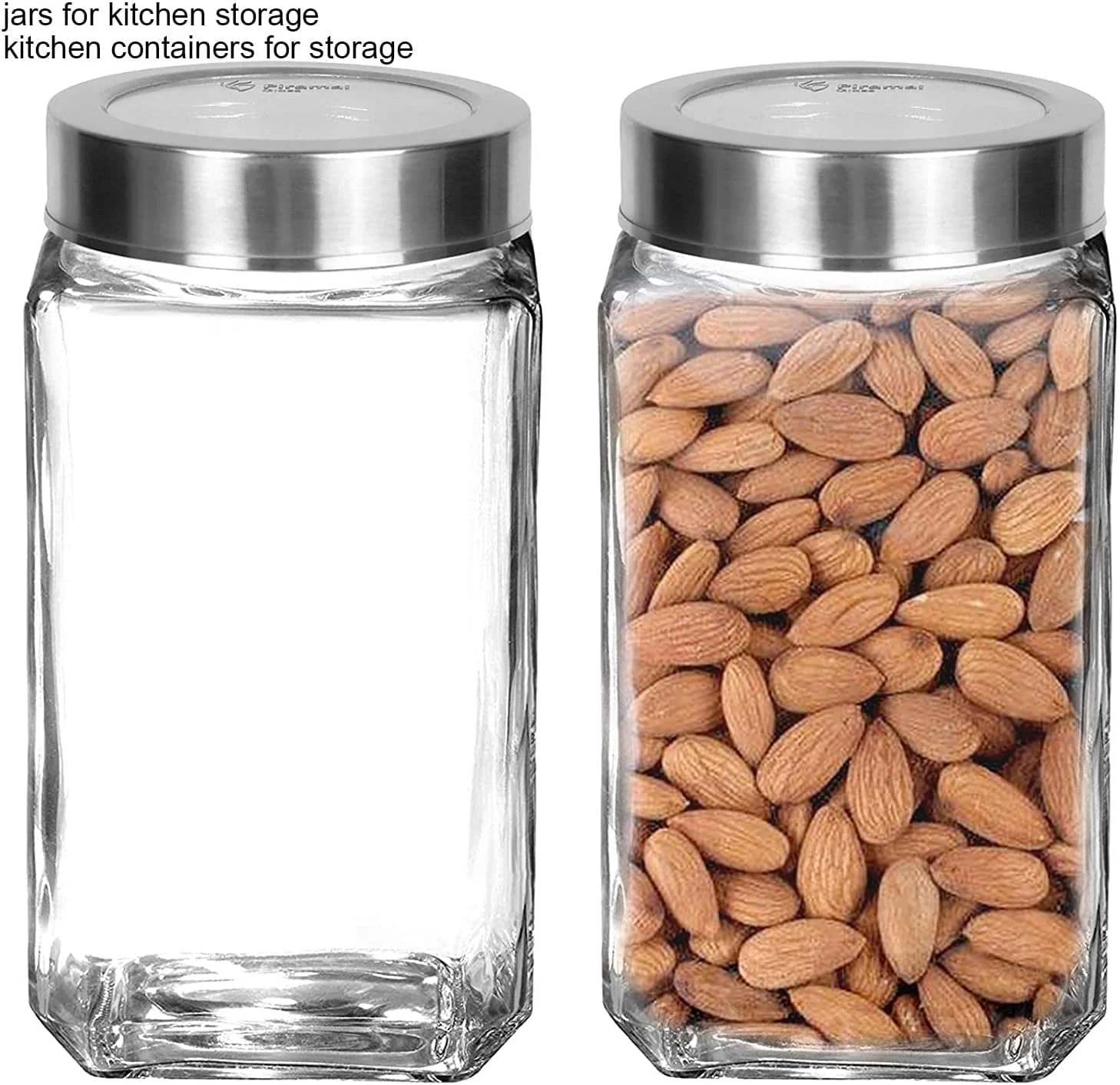 ظروف و شیشه های مربعی پیرامال Feelopie از جنس شیشه شفاف برای نگهداری مواد غذایی در آشپزخانه، تنقلات، ادویه جات، عسل، ترشیجات، میوه های خشک، دانه های قهوه با درب استیل ضد زنگ (شیشه مکعبی) (1000 میلی لیتر، مجموعه 6 عددی) ظروف و شیشه های مربعی پیرامال Feelopie از جنس شیشه شفاف برای نگهداری مواد غذایی در آشپزخانه، تنقلات، ادویه جات، عسل، ترشیجات، میوه های خشک، دانه های قهوه با درب استیل ضد زنگ (شیشه مکعبی) (1000 میلی لیتر، مجموعه 6 عددی)